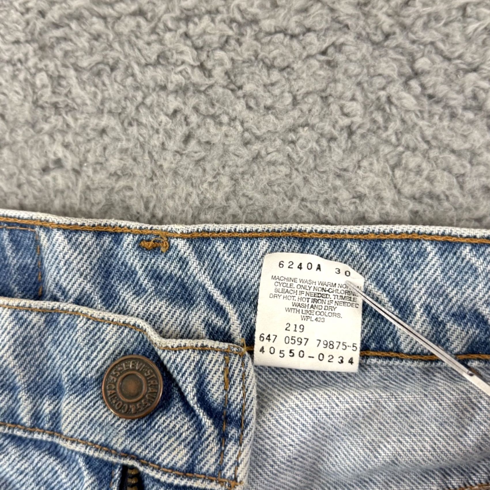 Levi's VINTAGE Levi's 550 Jeans Mens 30x32 Blue Relaxed 90s Orange Tab Grunge Zip Denim Shirt Size US 30 / EU 46 - 6 Thumbnail