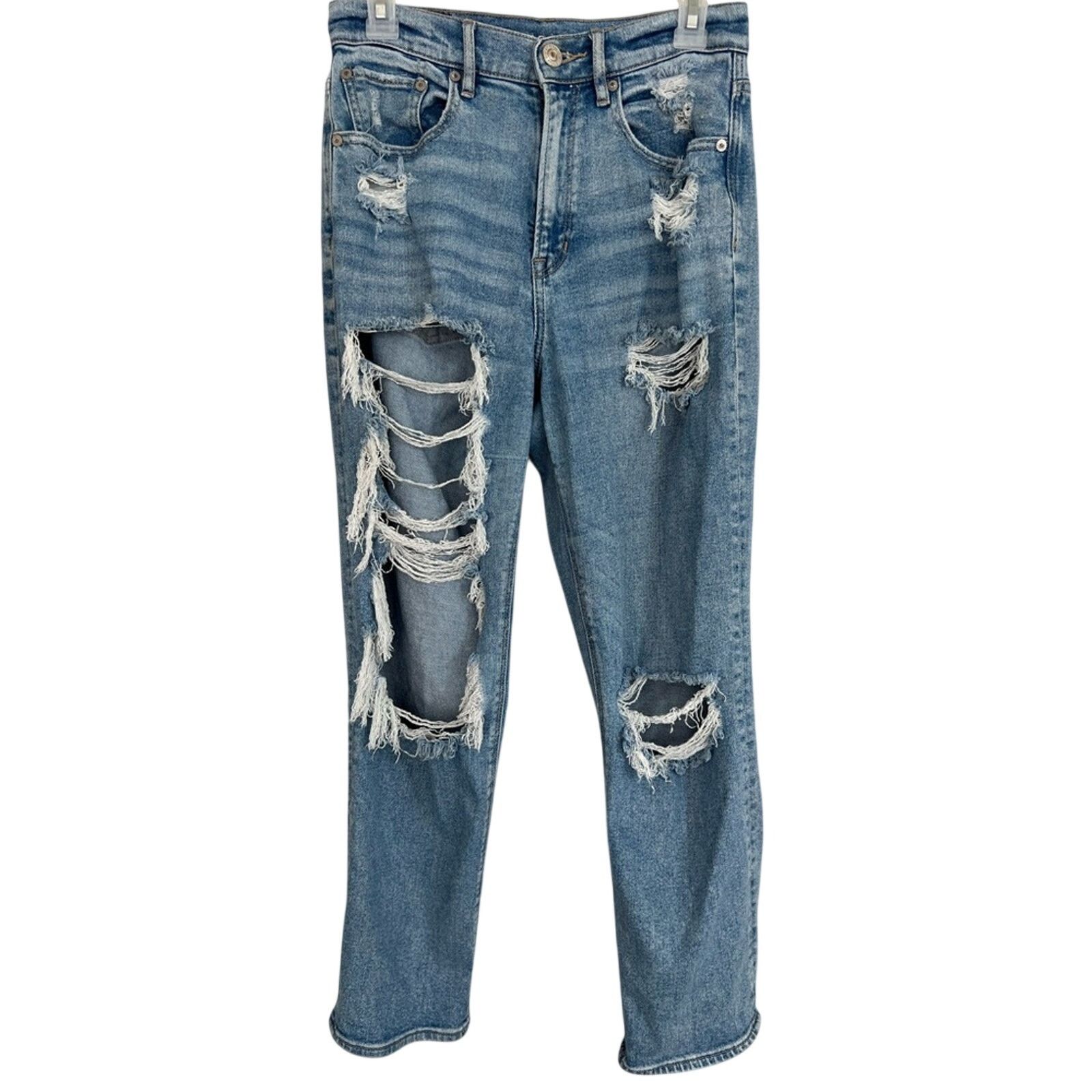 American Eagle Outfitters American Eagle Highest Rise Boyfriend Jeans Stretch 6 x 27” Size 26" / US 2 / IT 38 - 1 Thumbnail
