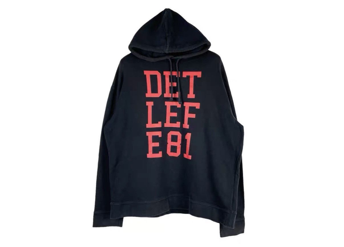 Raf Simons Black Oversized Hoodie with Red Graphic Print Size US XL / EU 56 / 4 - 1 Thumbnail