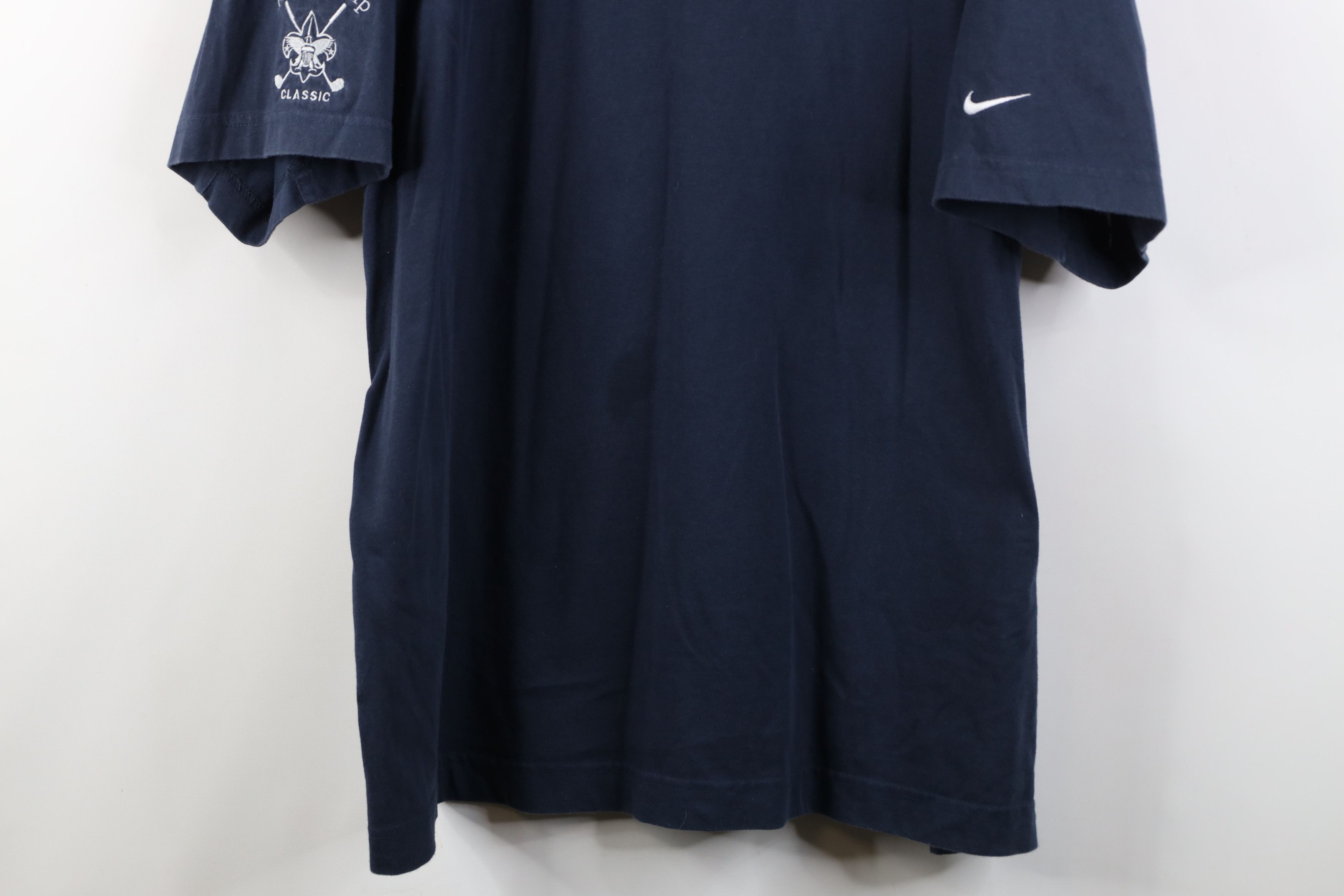 Nike Vintage Nike Golf Classic Mini Swoosh Mock Neck T-Shirt Blue Size US XL / EU 56 / 4 - 3 Thumbnail