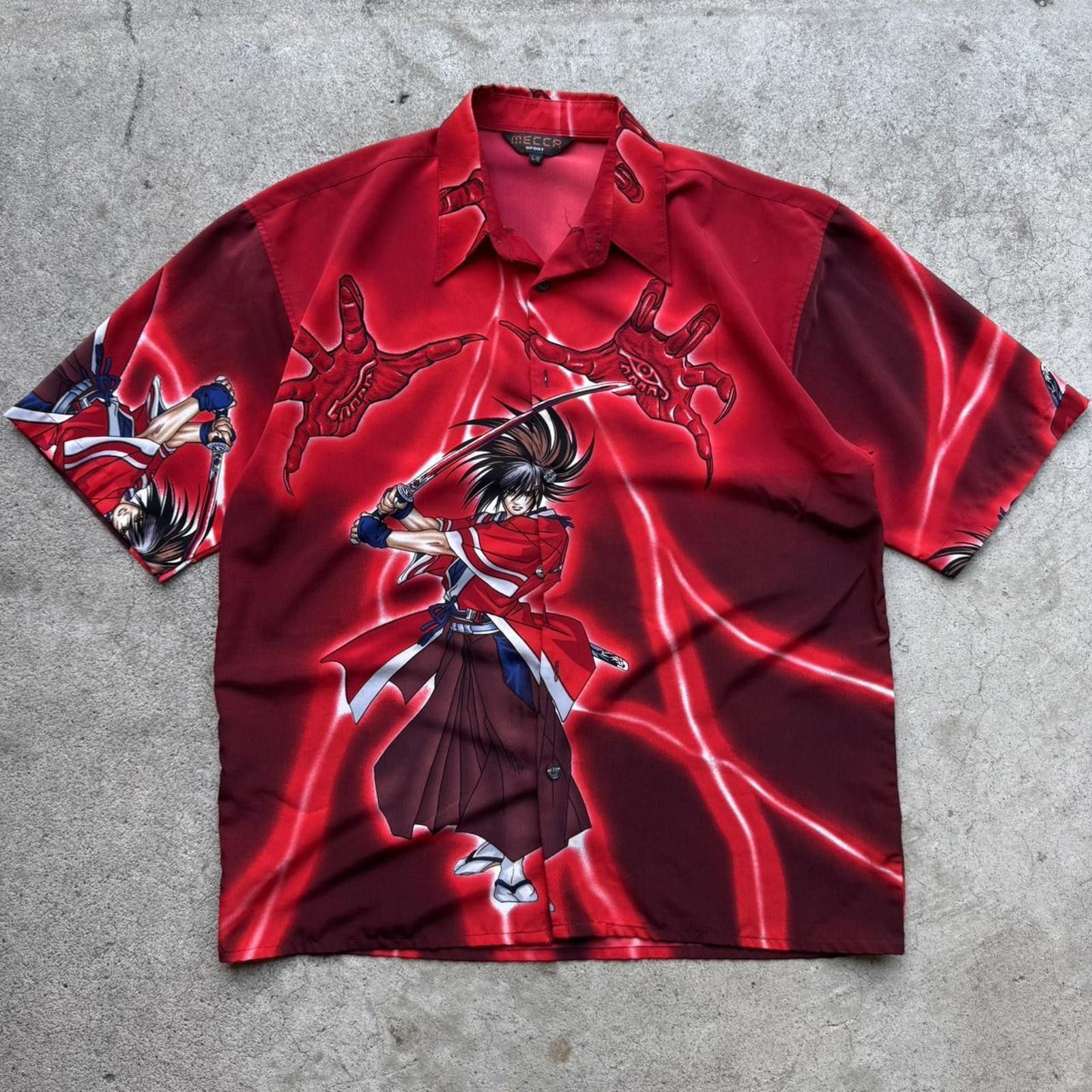 Other Rare 90s Kenshiro Rurouni Kenshin anime button up shirt Size US L / EU 52-54 / 3 - 1 Thumbnail