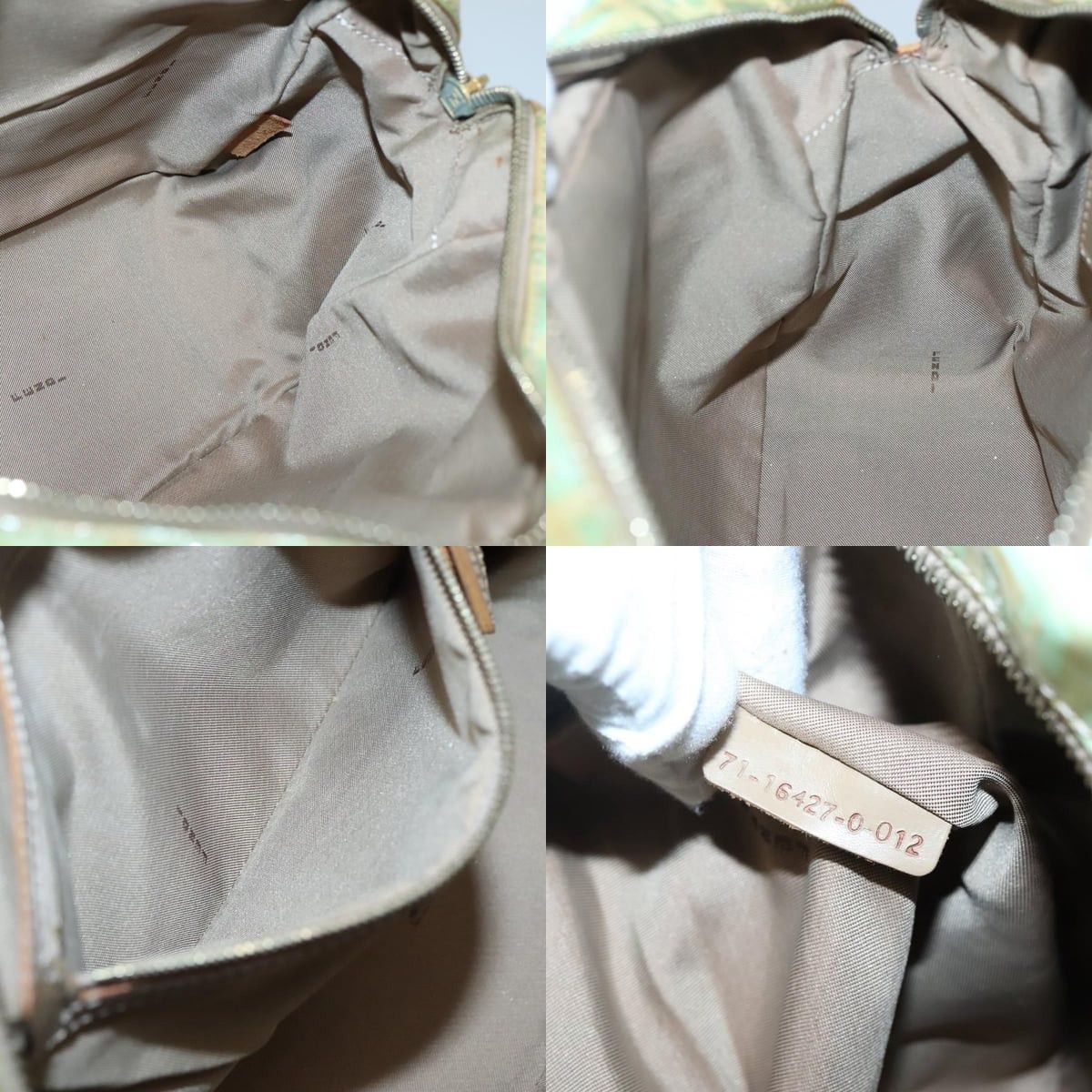 Fendi FENDI Zucchino Canvas Hand Bag Coated Canvas Peppermint Gold Size ONE SIZE - 12 Thumbnail