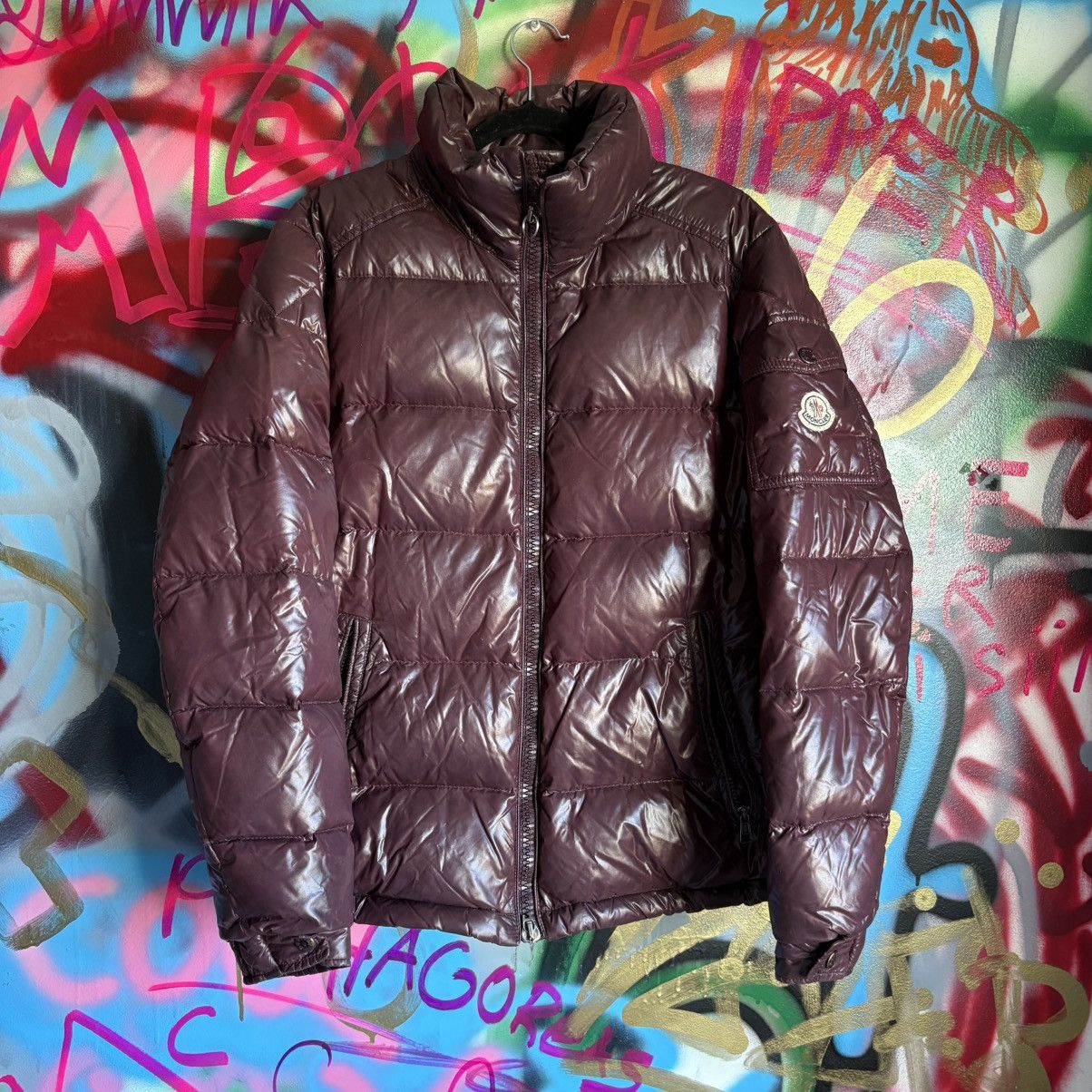 Moncler Moncler Burgundy/Purple Maya Puffer Jacket Size 3 Size US M / EU 48-50 / 2 - 1 Thumbnail