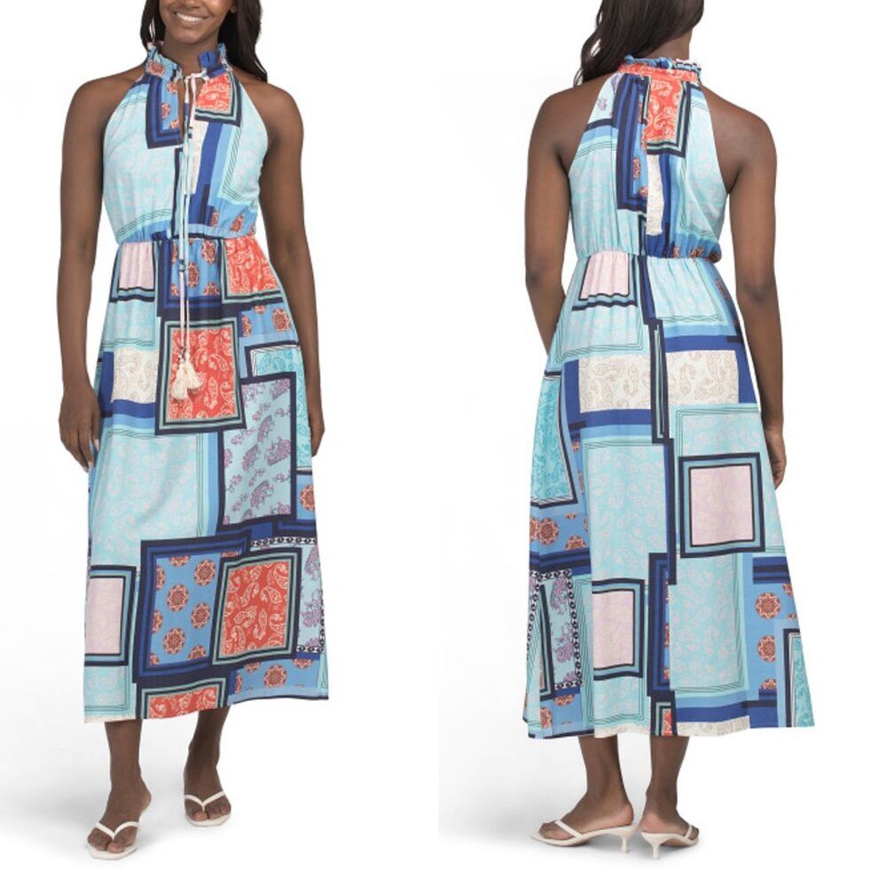 Other NWT New LA RAGAZZE Made In Italy Linen Blend Sleeveless Flo Size XL / US 12-14 / IT 48-50 - 2 Thumbnail