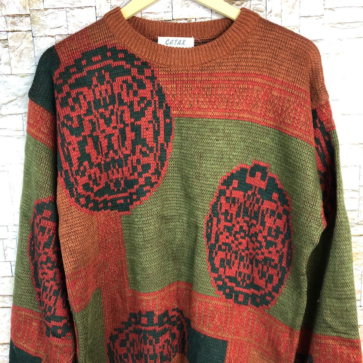 Homespun Knitwear Catax Orange art vintage japan sweatshirt Knitwear #A692 Size US M / EU 48-50 / 2 - 5 Thumbnail