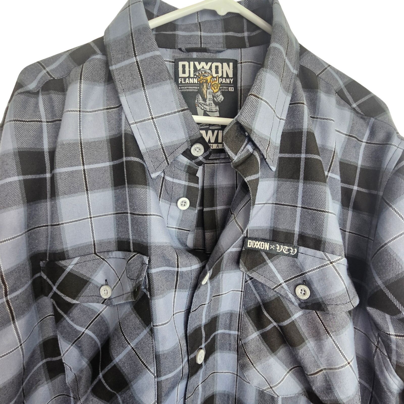 Dixxon Dixxon Mens V-Twin Visionary Plaid Flannel Cholo Shirt Sz 2X Size US XXL / EU 58 / 5 - 2 Thumbnail