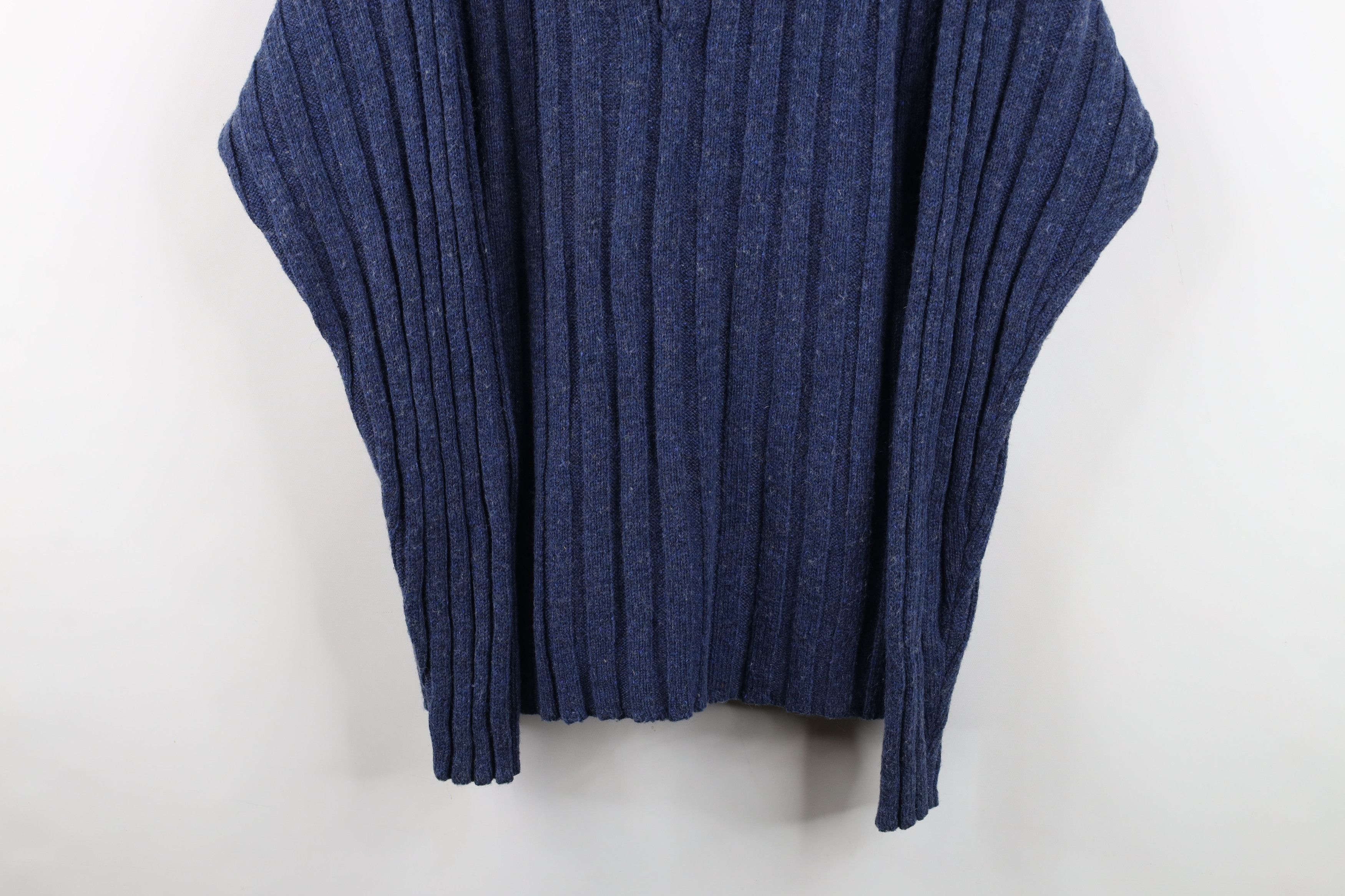 Vintage Vintage 90s Streetwear Marled Ribbed Knit Henley Sweater Size US L / EU 52-54 / 3 - 3 Thumbnail