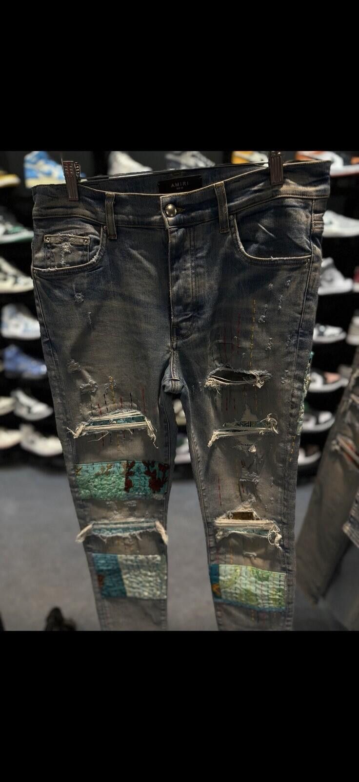 Amiri Size 33 - Amiri Blue Pants Patch Jeans 100% Authentic Size US 33 - 7 Thumbnail