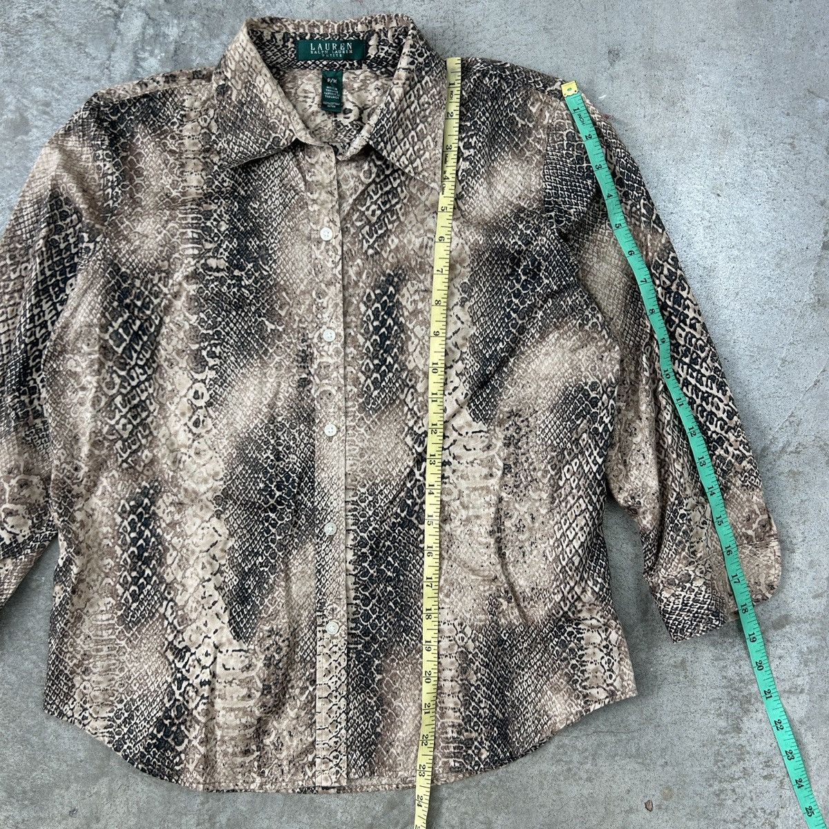 Lauren Ralph Lauren × Polo Ralph Lauren × Ralph Lauren Lauren Ralph Lauren Petite - Snake Shirt Size M / US 6-8 / IT 42-44 - 13 Thumbnail
