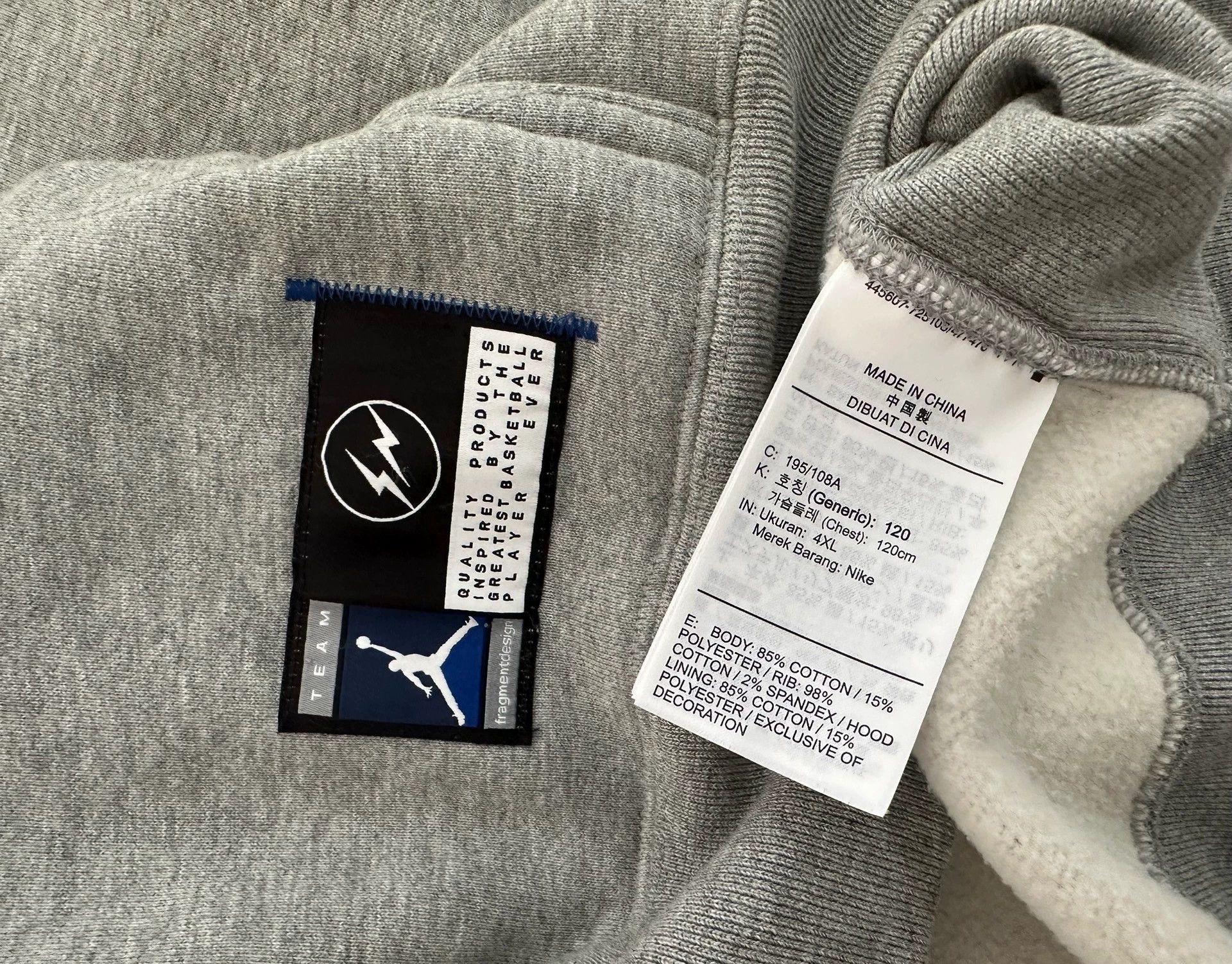 Nike Jordan x Fragment Design oversized sweatshirt used 4XL Size US XXL / EU 58 / 5 - 3 Thumbnail