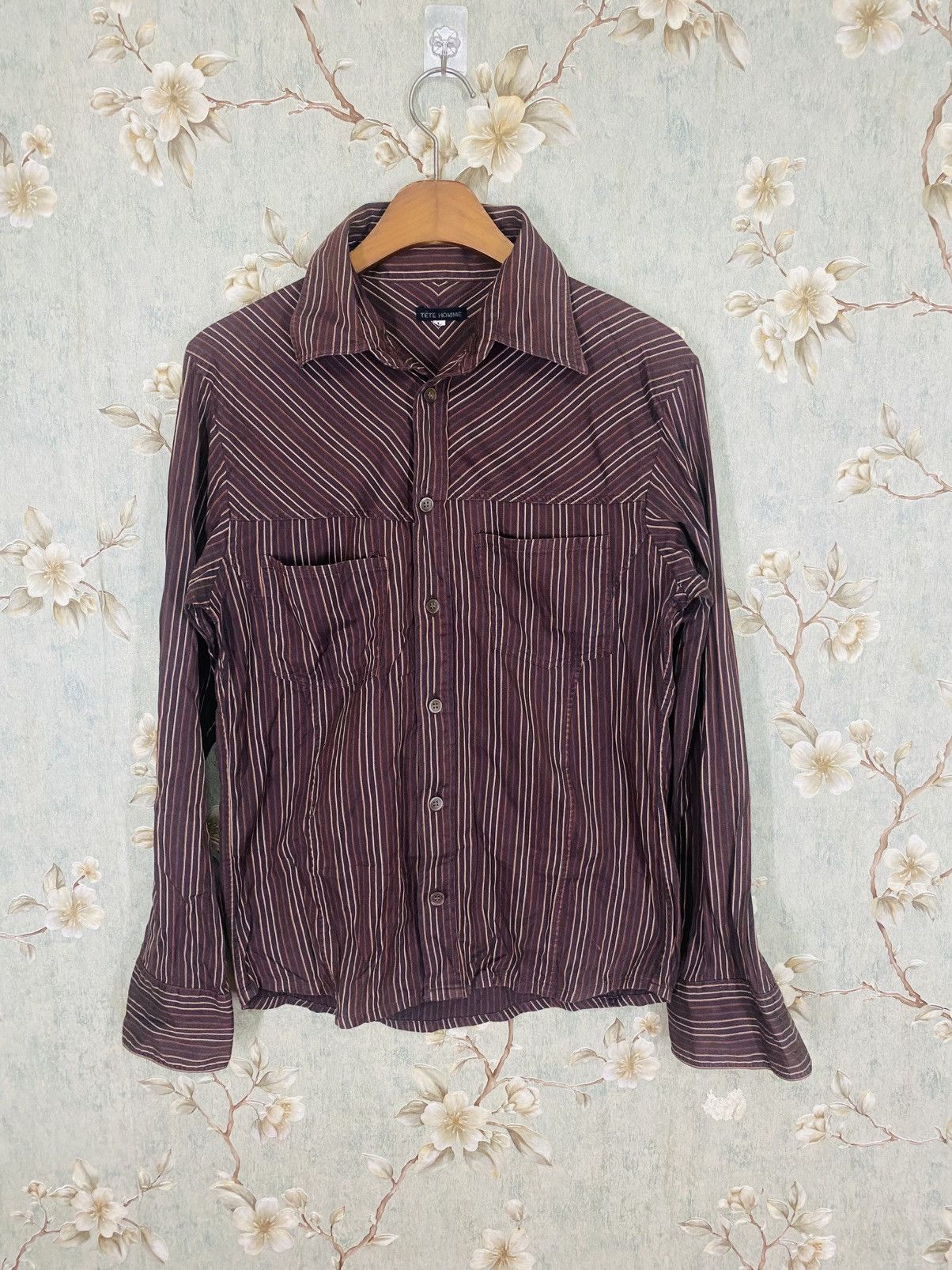 Tete Homme Tete Homme Archive Japanese Designer Shirt Long Sleeve Size US L / EU 52-54 / 3 - 1 Thumbnail