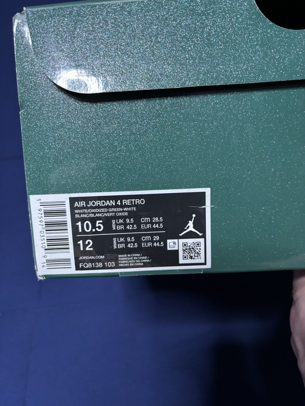 Jordan Brand Jordan 4 Retro Oxidized Green 2024 Size 10.5 Size US 10.5 / EU 43-44 - 9 Thumbnail