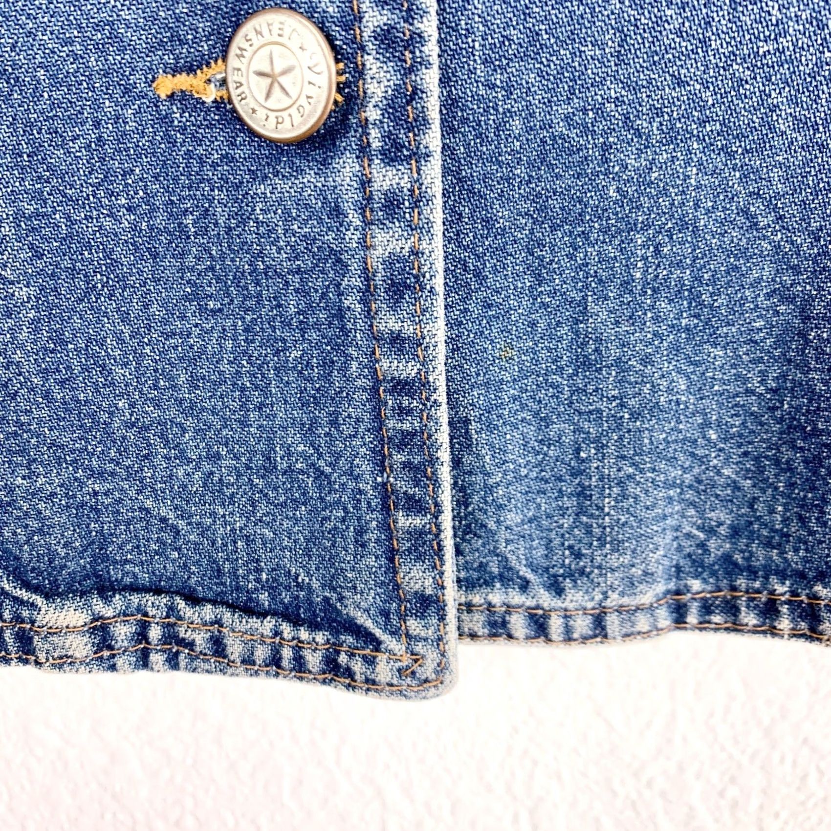 Denime VINTAGE Vivaldi Denim Vest Shirt Women M Blue 90s Western Grunge Button Up Size Medium Size 32" / US 10 / IT 46 - 5 Thumbnail