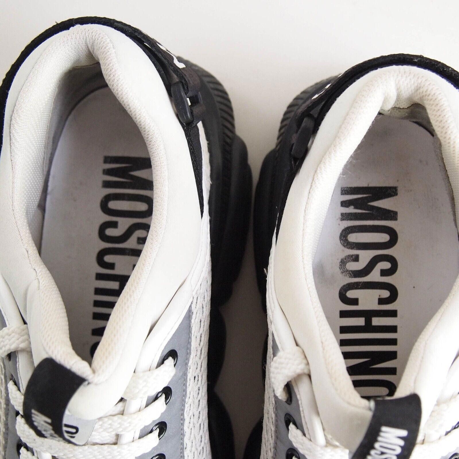 Moschino Moschino Teddy Sneakers White Leather Size US 12 EU 45 Size US 12 / EU 45 - 8 Thumbnail