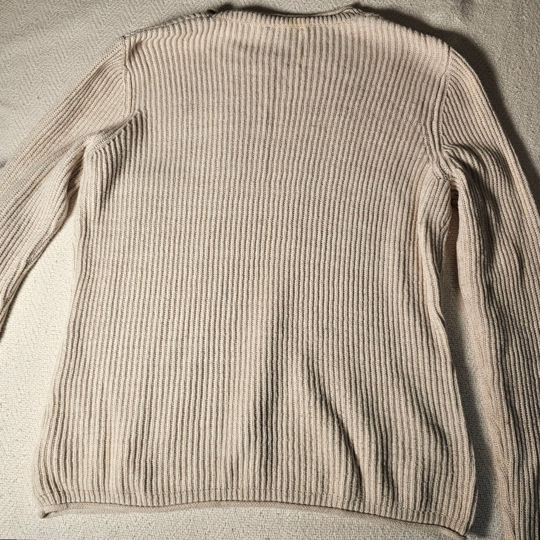 Vintage FDJ French Dressing Jeans Sweater Women L Knit Beige Round Neck Short Sleeve Pullover Classic Stretch Casual Size L / US 10 / IT 46 - 8 Thumbnail