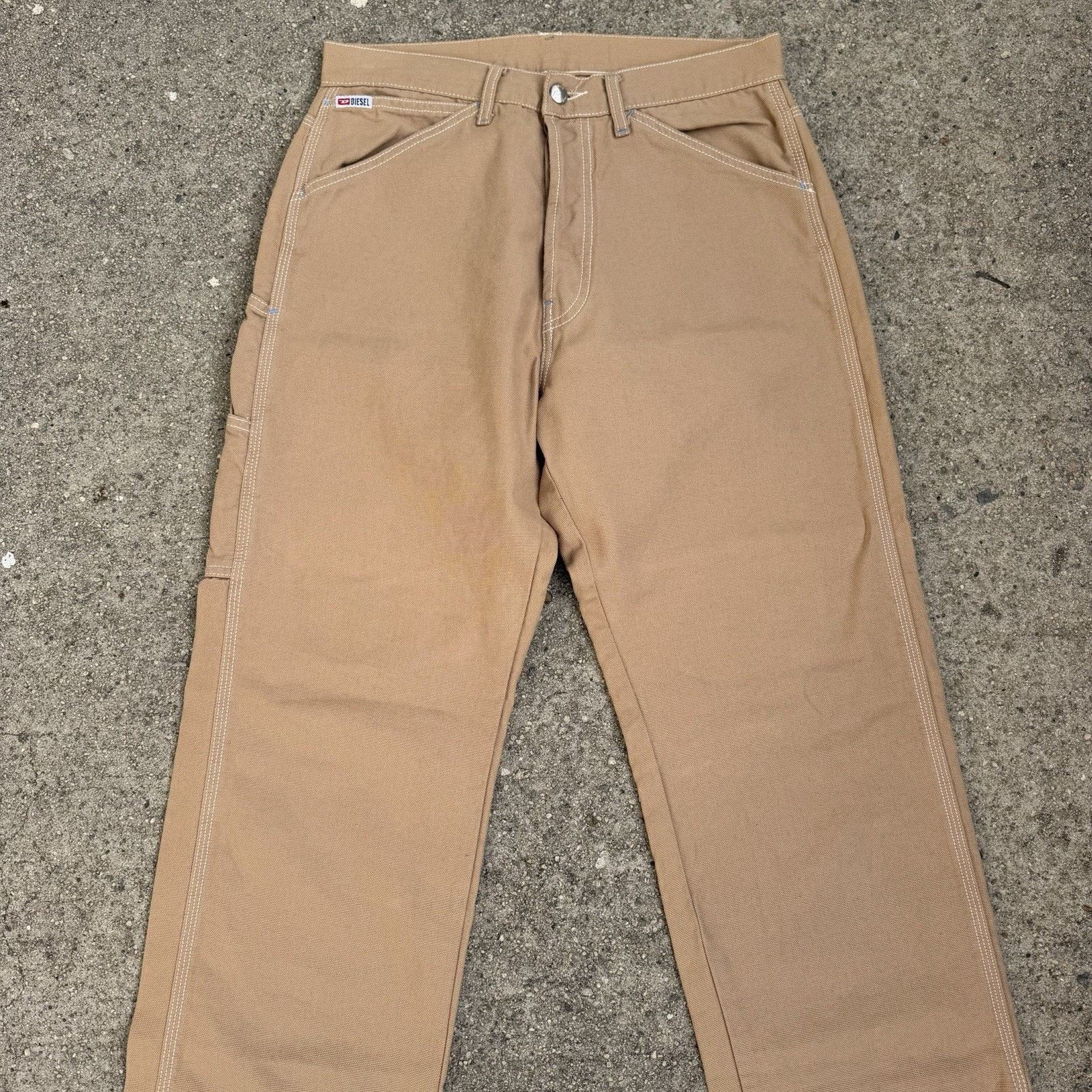 Diesel × Vintage Vintage Y2K Diesel Industry Tan Carpenter Pants Sz 30 Size US 30 / EU 46 - 2 Thumbnail