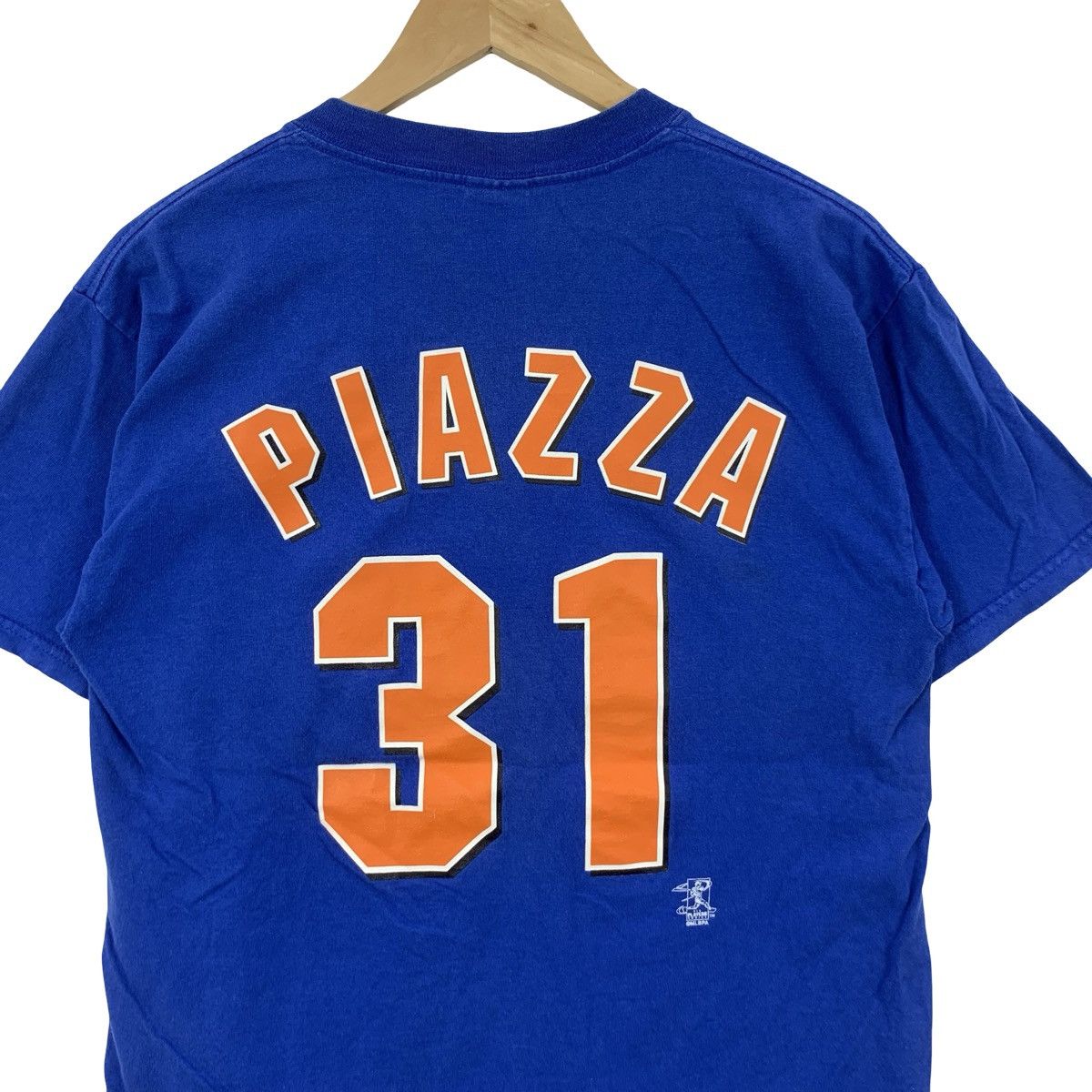 Vintage Vintage NEW YORK METS Piazza 31 Backhit Distress Tee Shirt Size US M / EU 48-50 / 2 - 8 Thumbnail