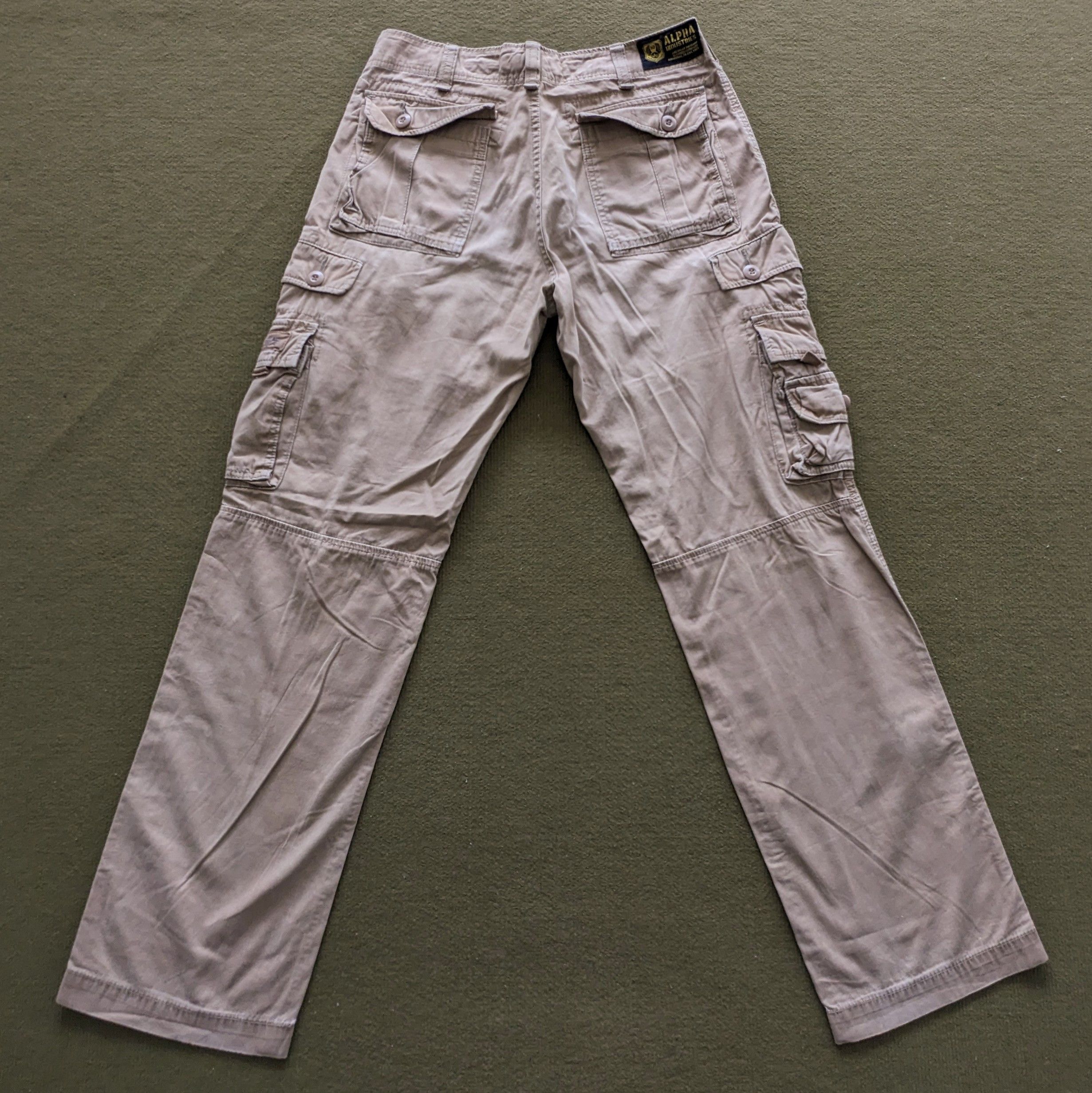 Alpha Industries Vintage ALPHA INDUSTRIES Cargo Pants Size US 31 - 1 Thumbnail