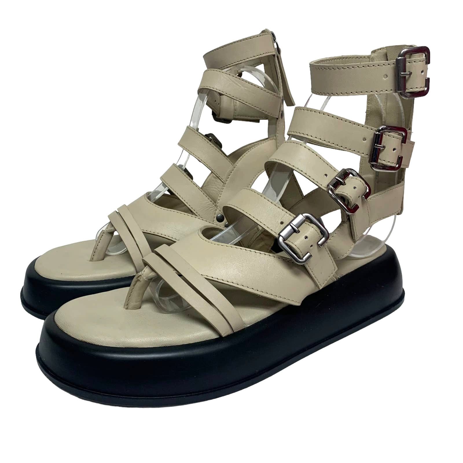 Free People Free People Womens Size 6 Jojo Tan Leather Gladiator Sandals Size US 6 / IT 36 - 2 Thumbnail