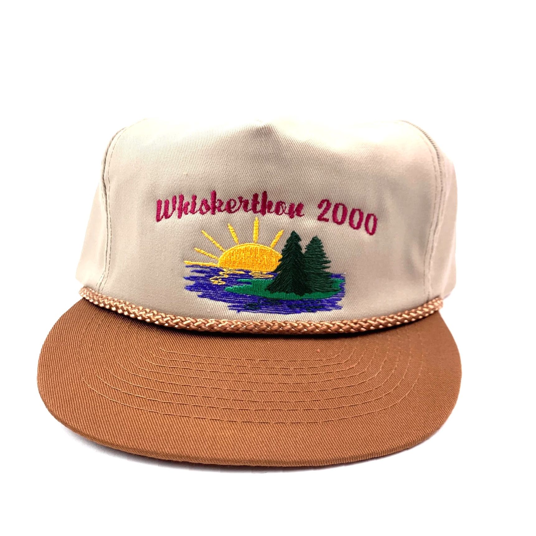 Vintage VINTAGE Whiskerthon 2000 Brown Snapback Trucker Hat Cap Mens Ladies Adults One Size Brown Polycotton Cap Snapback Trucker 2000s Size ONE SIZE - 3 Thumbnail