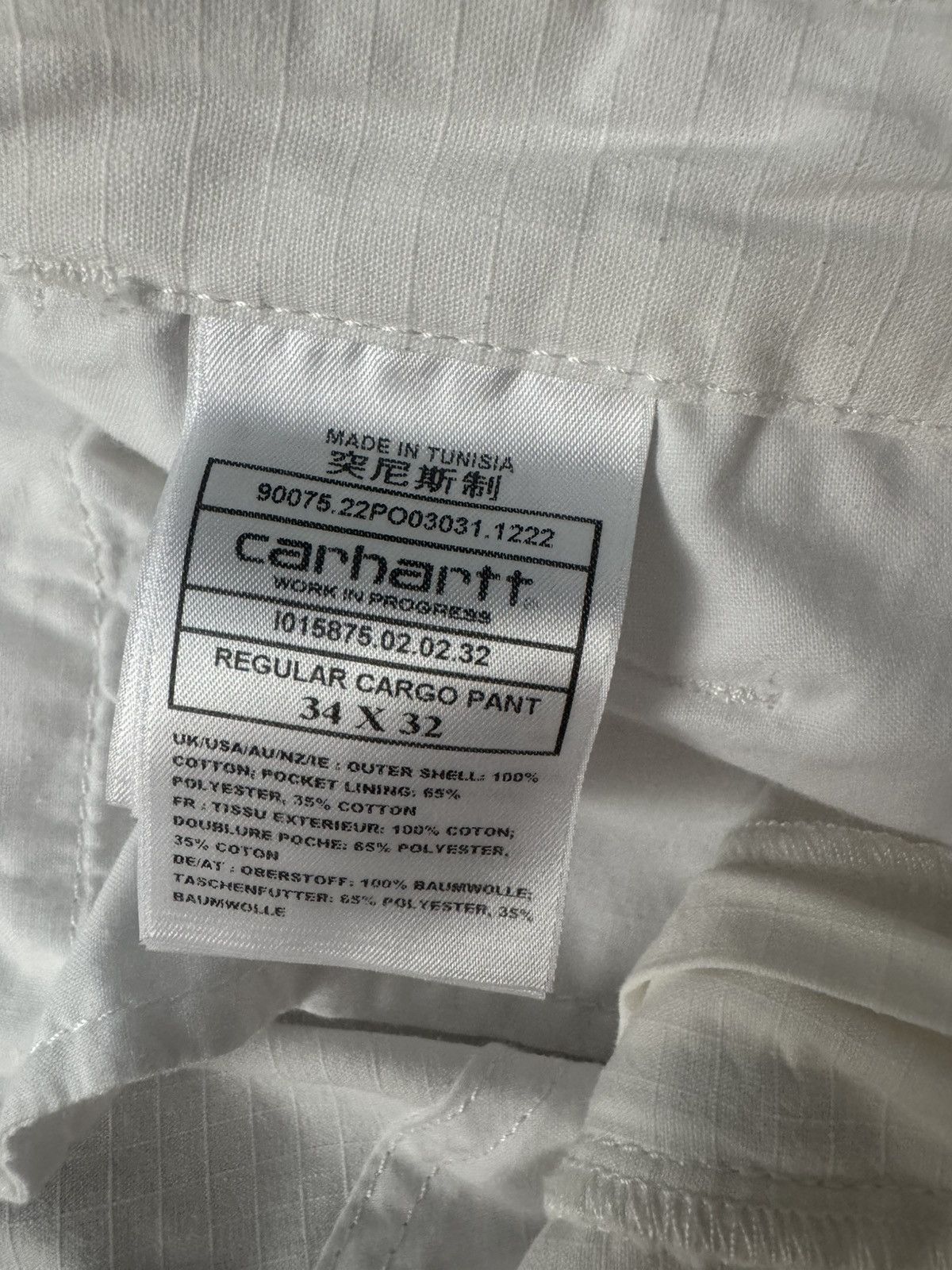 Carhartt Wip White Cargo Pants Size US 34 / EU 50 - 4 Thumbnail