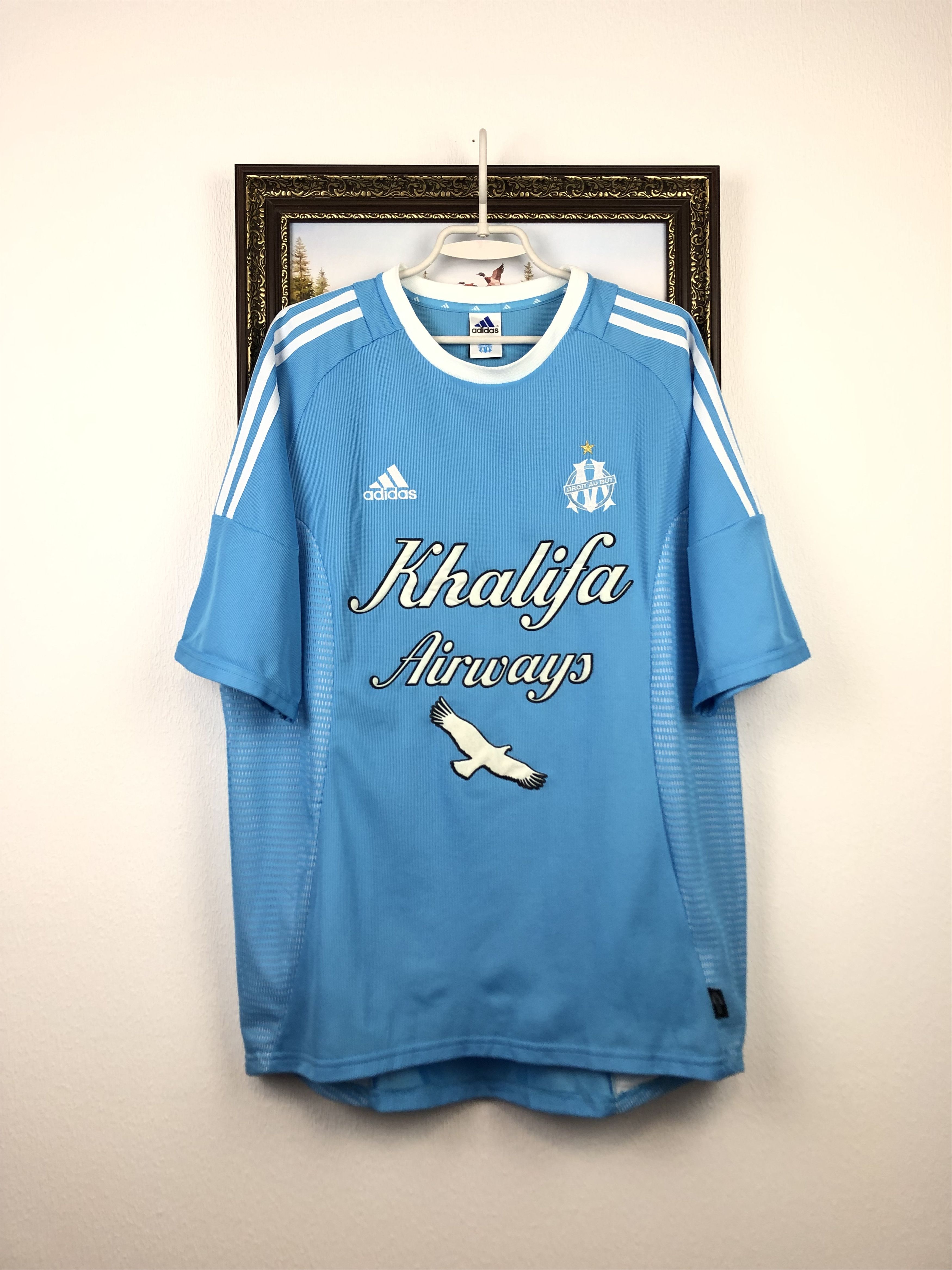 Olympique Marseille football shirt 2002 Soccer Adidas Jersey