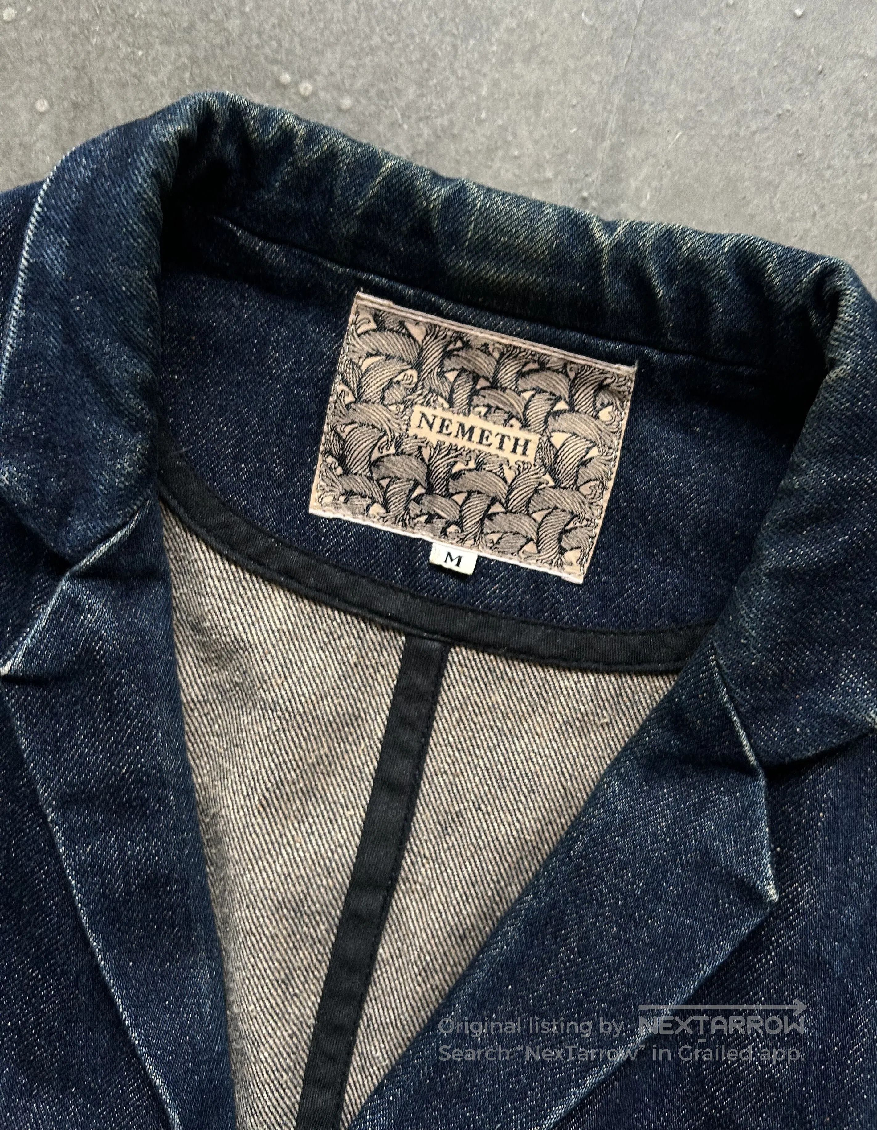 Christopher Nemeth denim jacket with unique sleeves design. Size US M / EU 48-50 / 2 - 7 Thumbnail