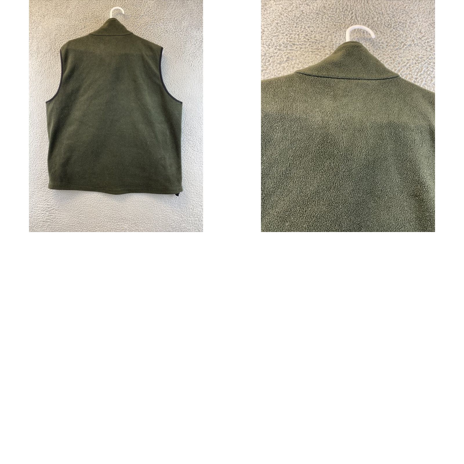 Vintage Woolrich Men's Large Fleece Vest Jacket Full Zip Pockets Green / 69-63 Size US L / EU 52-54 / 3 - 8 Thumbnail