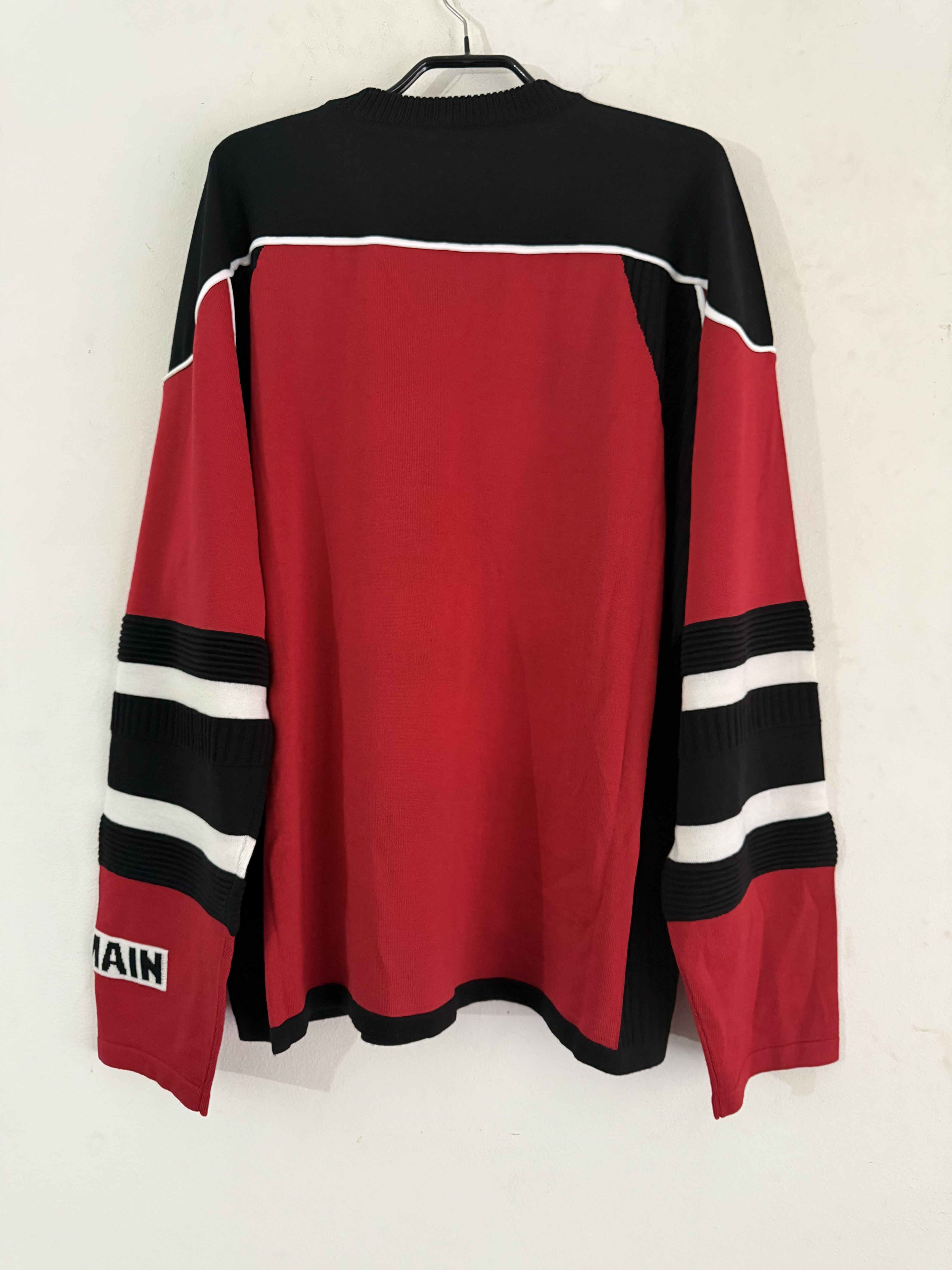 Balmain Balmain Red B-Sporty Sweater Size US L / EU 52-54 / 3 - 8 Thumbnail