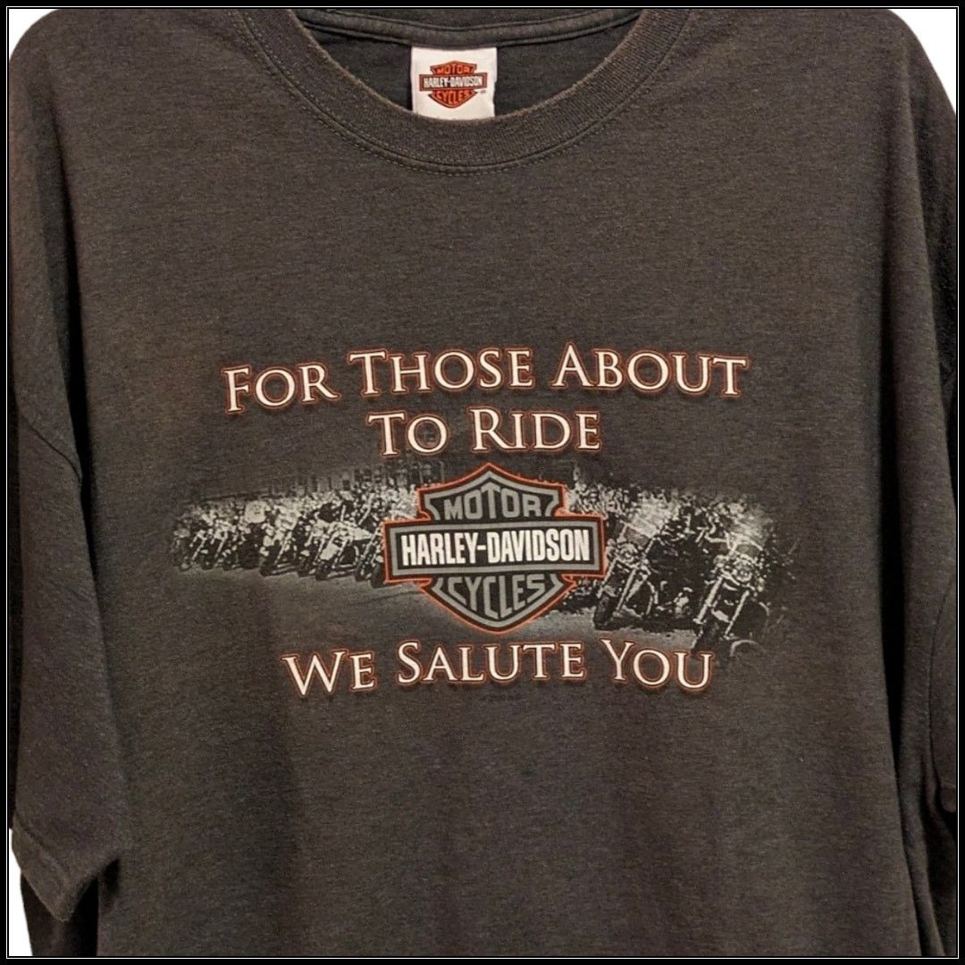 Harley Davidson HARLEY DAVIDSON Biker Hogs We Salute You T-Shirt WV Men's 2X Size US XL / EU 56 / 4 - 3 Thumbnail