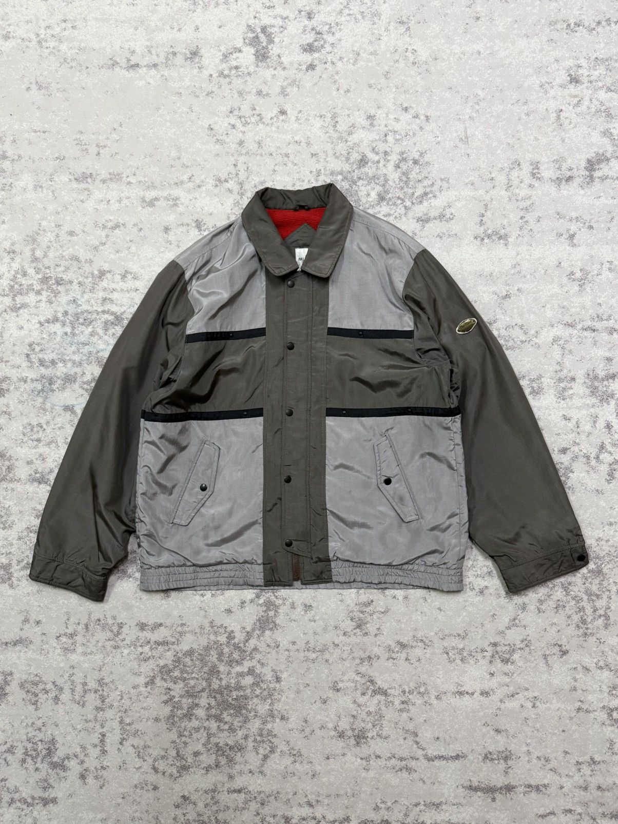 Full Count & Co. Full count by Mar-Medi grey and silver paneled nylon jacket Size US M / EU 48-50 / 2 - 3 Thumbnail