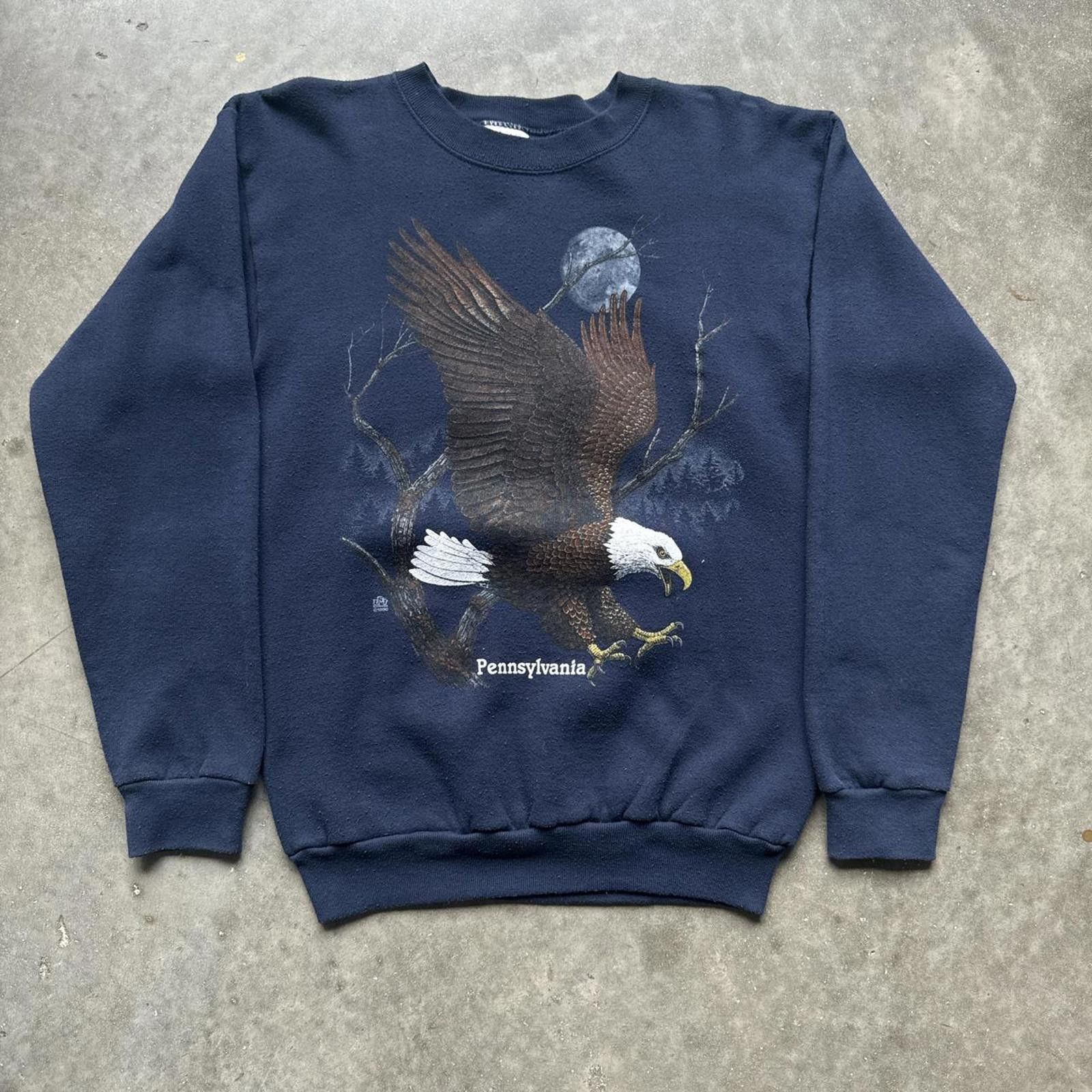 Tultex Tultex 1990 Nature Crewneck With Eagle Crewneck Sweatshirt Size US M / EU 48-50 / 2 - 1 Thumbnail