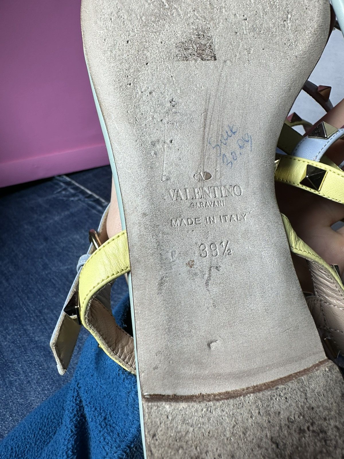 Valentino Valentino Rockstud Leather Ankle Strap Sandals Flat Size US 9.5 / IT 39.5 - 19 Thumbnail