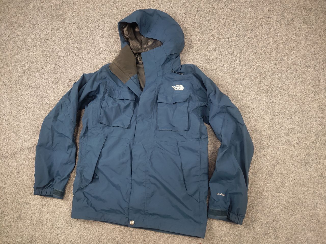 The North Face Vintage The North Face Blue HyVent Hooded Zip Ski Jacket Y2K Size US S / EU 44-46 / 1 - 4 Thumbnail