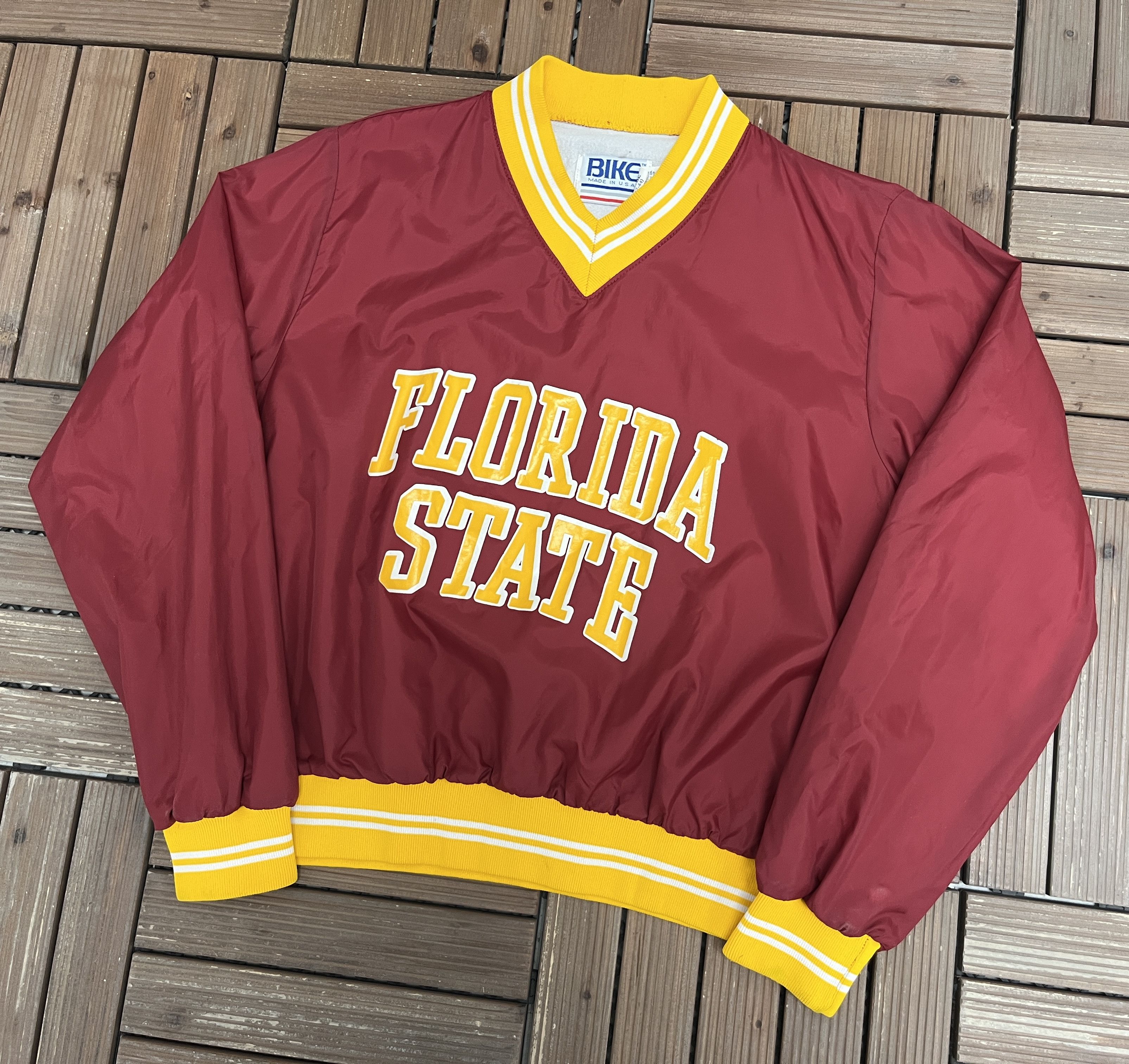 Vintage Florida State Seminoles Vintage Red Windbreaker Jacket Size US L / EU 52-54 / 3 - 3 Thumbnail