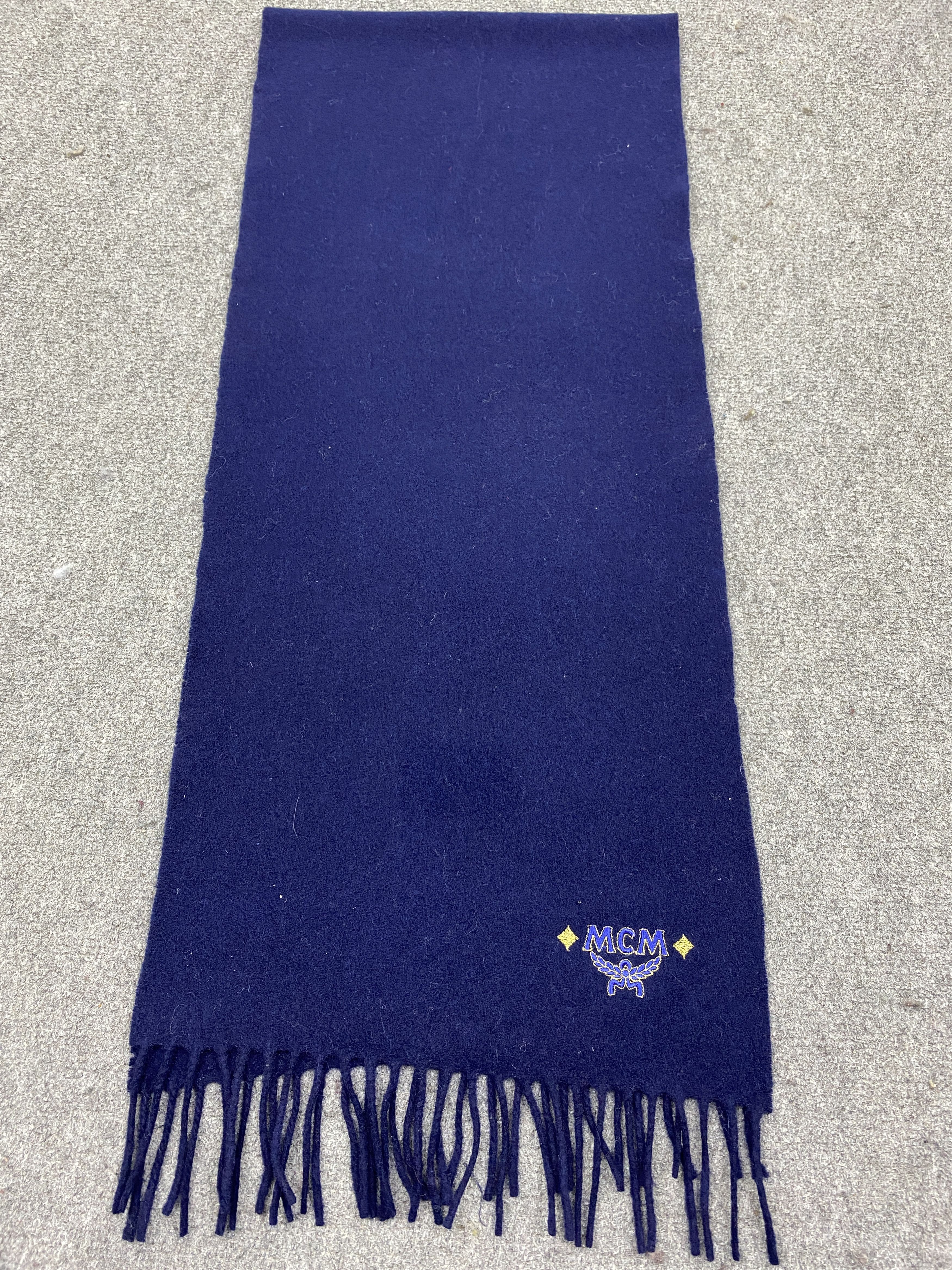 MCM MCM Plain Grey Wool Scarf Muffler SC0310 Size ONE SIZE - 5 Thumbnail