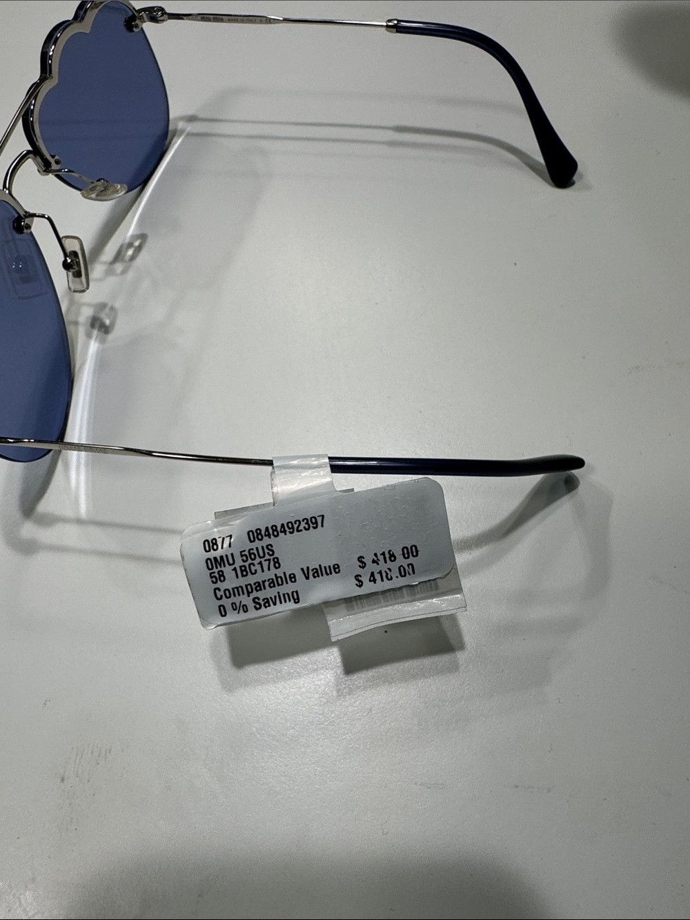 Miu Miu Miu Miu Aviator Cloud Sunglasses Periwinkle Mirror Size ONE SIZE - 5 Thumbnail