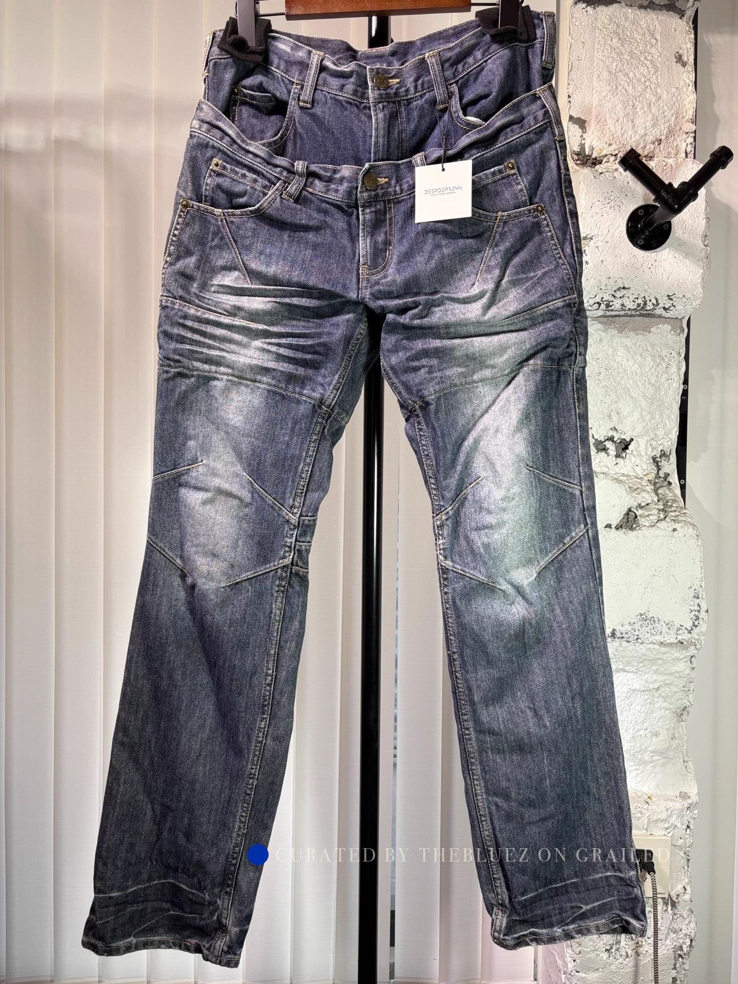 PPFM Floral Print Washed Jeans with Removable Belt Size US 30 / EU 46 - 1 Thumbnail