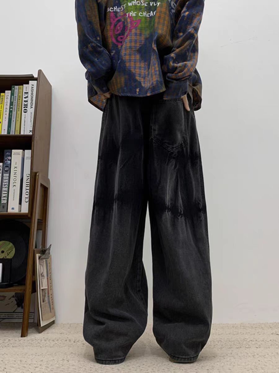 Black High Street Loose Fit Vintage Jeans