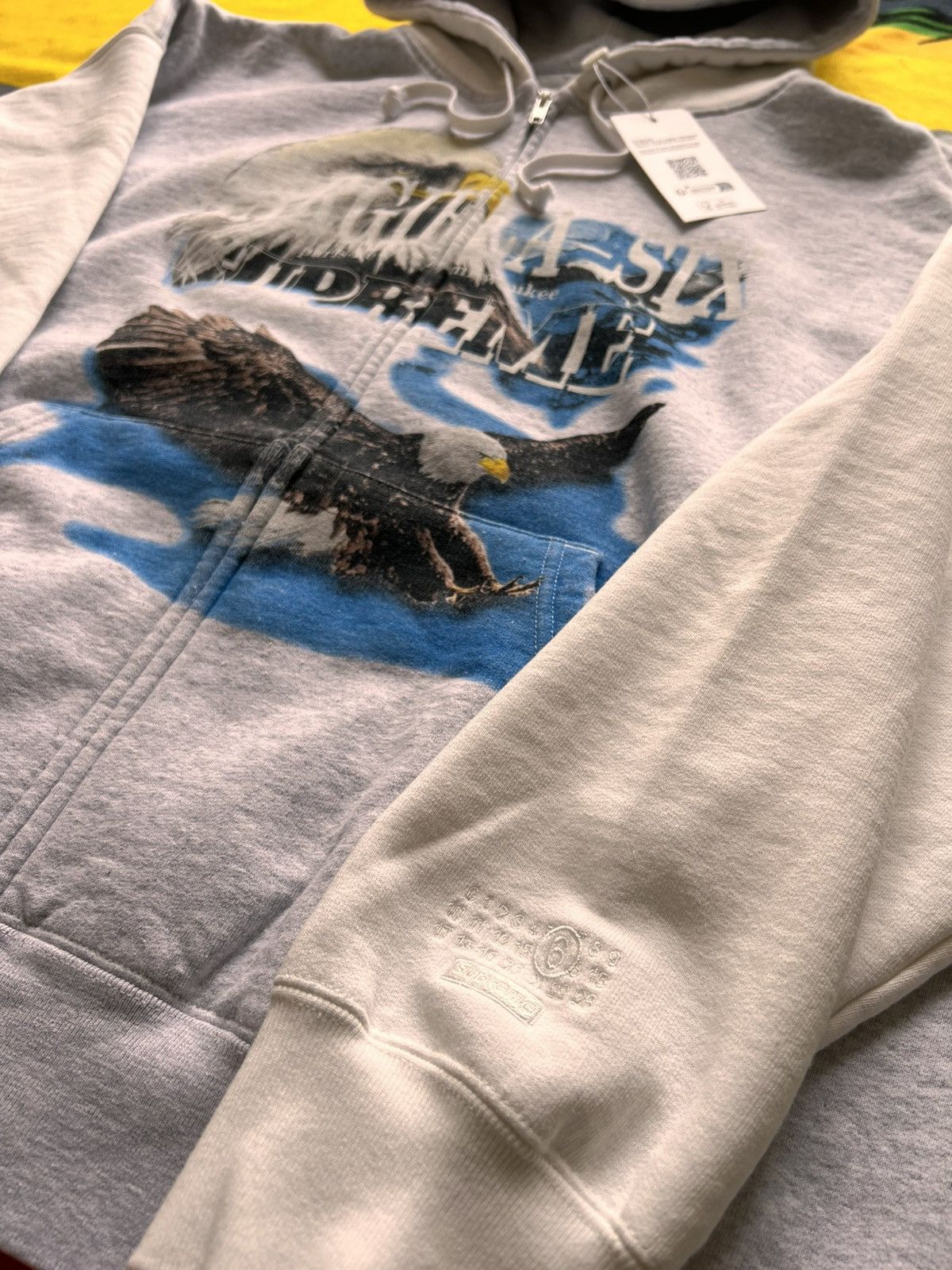 Maison Margiela × Supreme Supreme MM6 Maison Margiela Eagle Zip Hooded Sweatshirt Grey Size US L / EU 52-54 / 3 - 12 Thumbnail