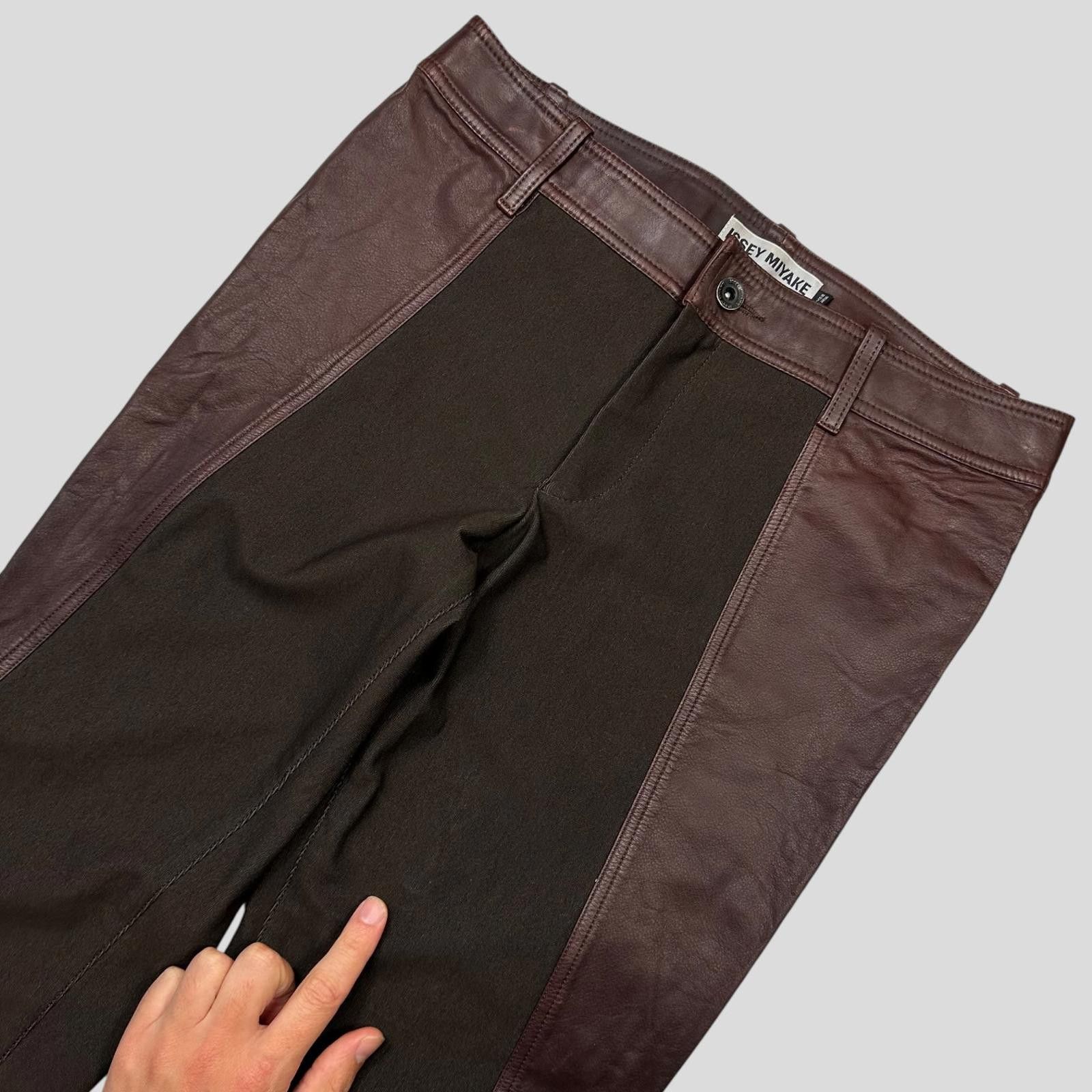 Issey Miyake Issey Miyake 2003 Leather Moto Trousers - 3 (S) Size 30" / US 8 / IT 44 - 6 Thumbnail