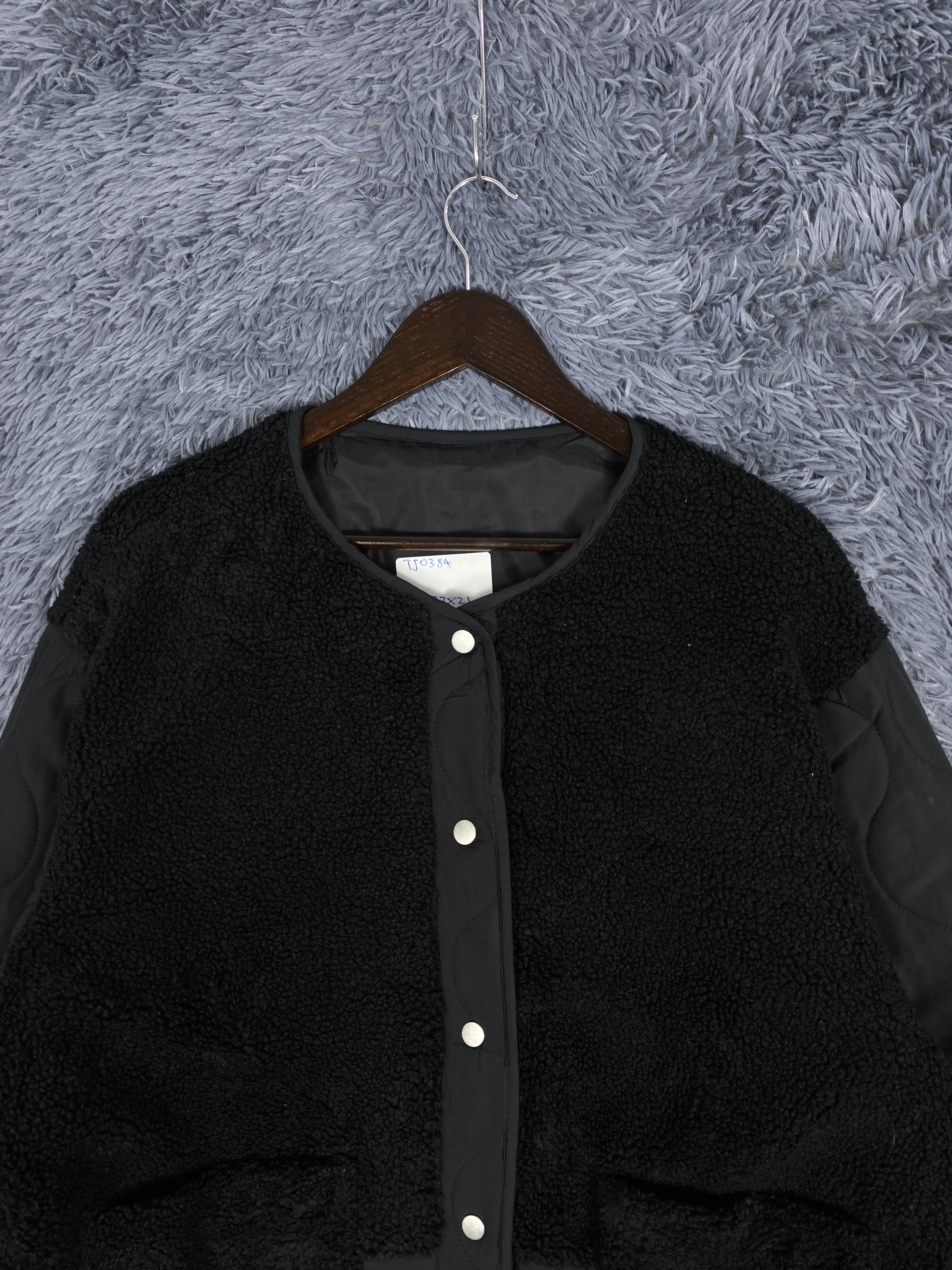 Japanese Brand Vintage Japanese Minimalist Quilted & Faux Shearling Jacket Size XL / US 12-14 / IT 48-50 - 2 Thumbnail