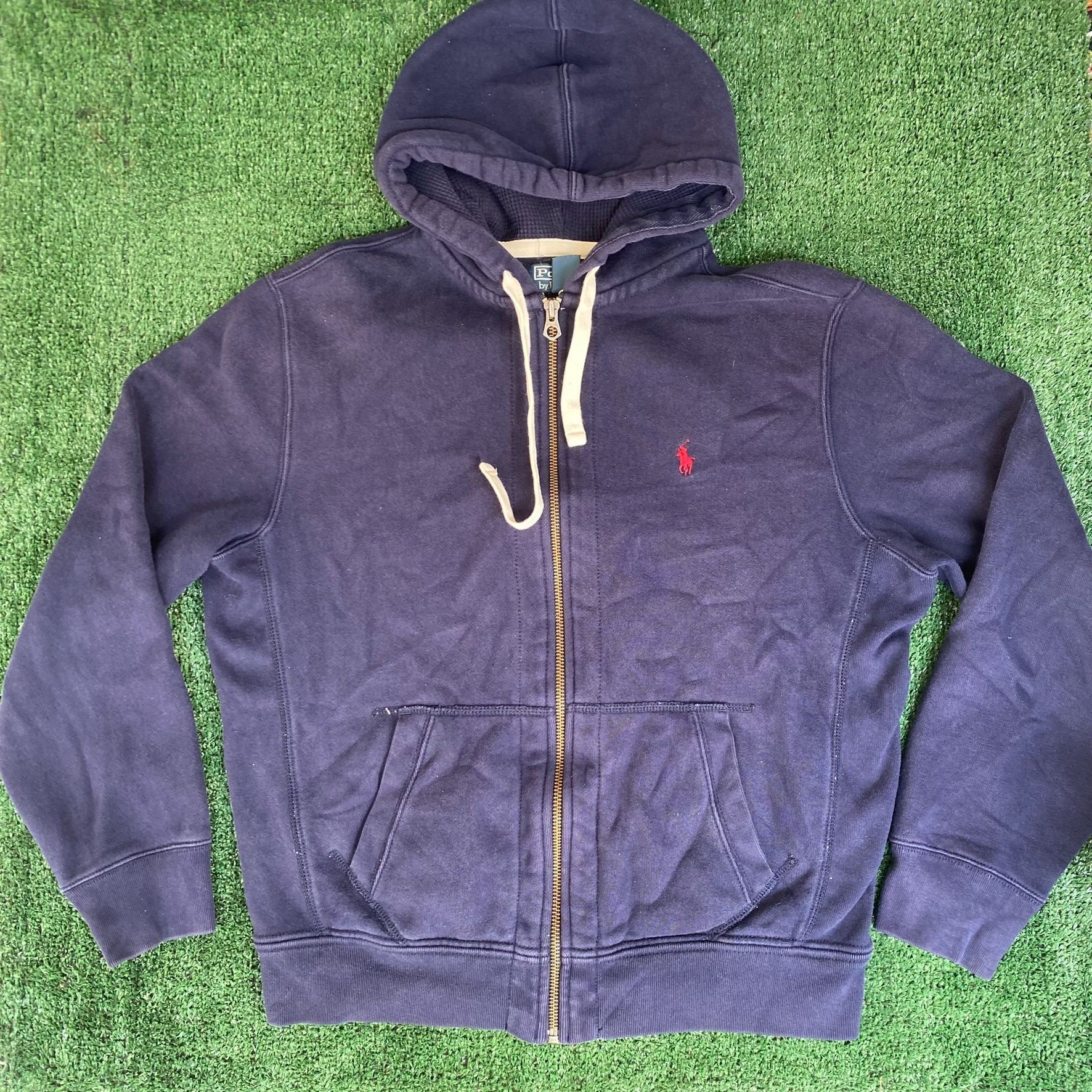Polo Ralph Lauren Vintage Y2K Ralph Lauren Zip Hoodie Navy Blue Logo Sweatshir Size US L / EU 52-54 / 3 - 1 Thumbnail
