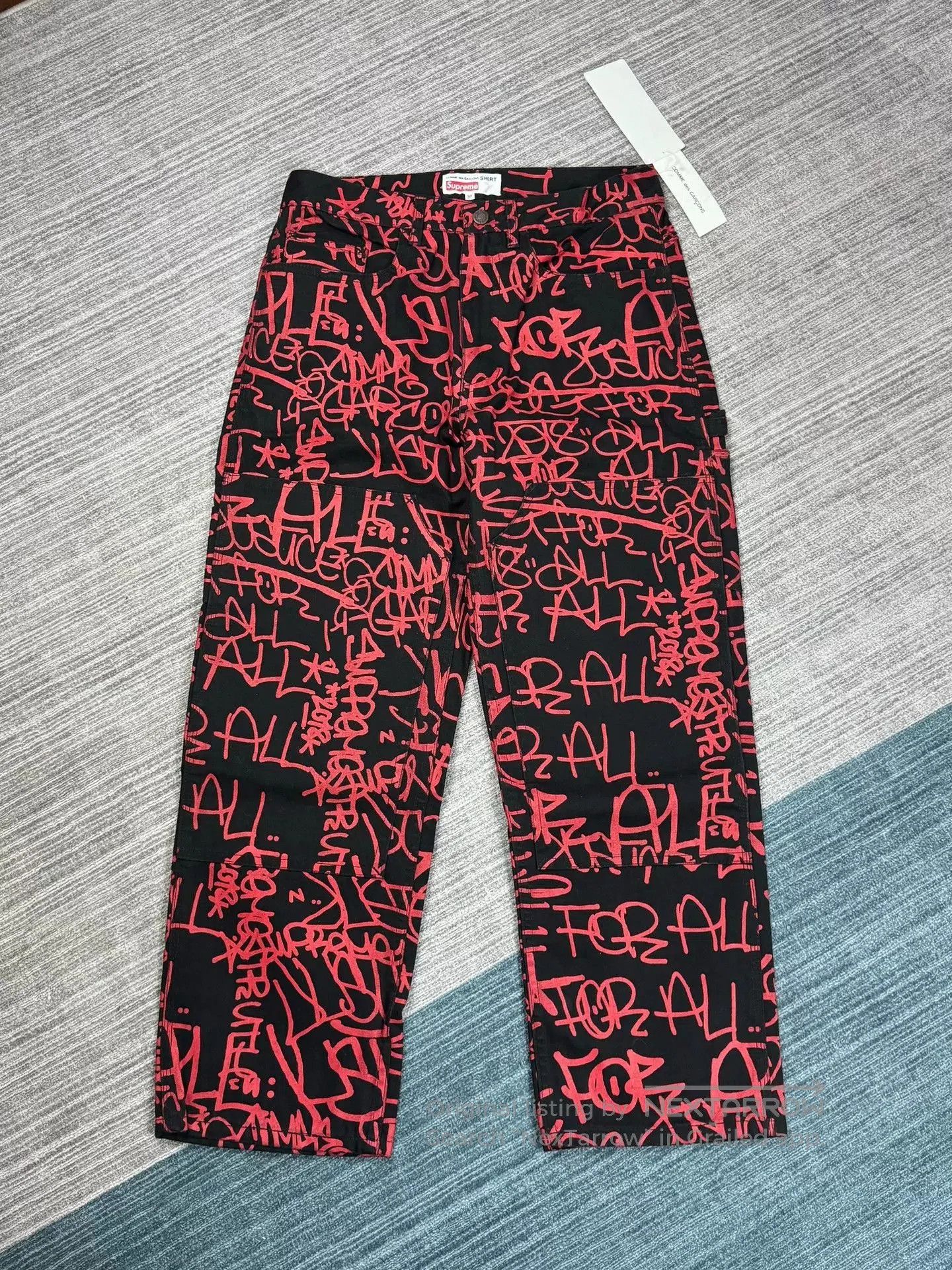 Supreme CDG x Supreme Graffiti Cargo Jeans. Size US 30 / EU 46 - 1 Thumbnail