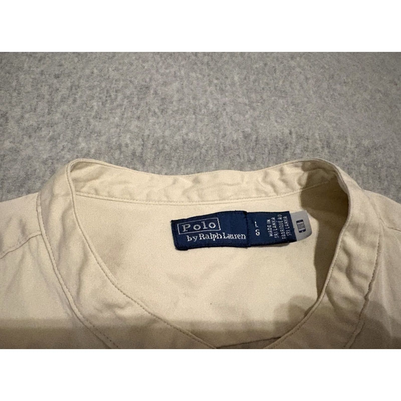 Polo Ralph Lauren Polo Ralph Lauren Shirt Mens Band Collar Long Sleeve Button-Up Beige L Size US L / EU 52-54 / 3 - 2 Thumbnail