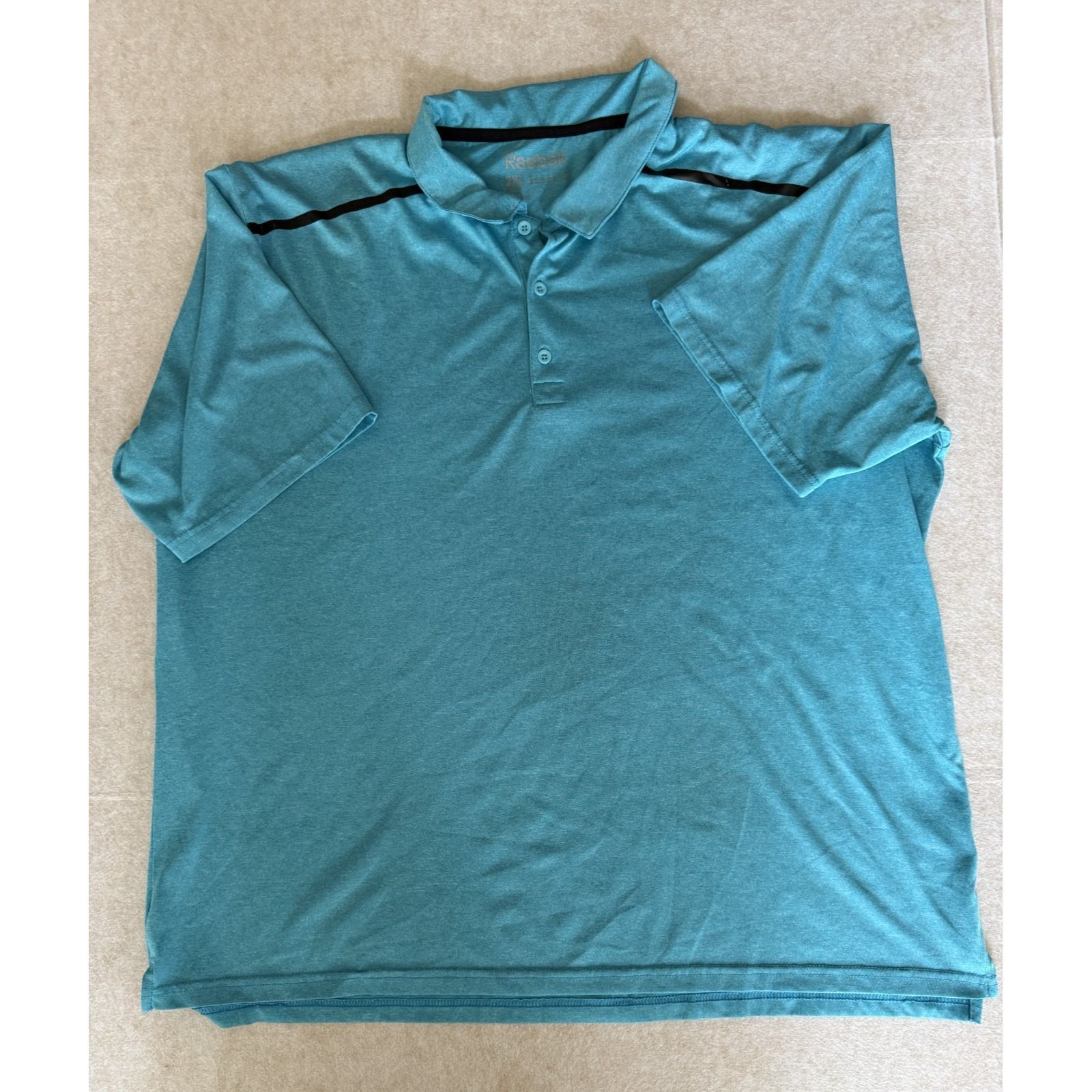 Reebok Reebok Mens 2XL Turquoise Golf Polo Shirt Athletic Performa Size US XXL / EU 58 / 5 - 4 Thumbnail