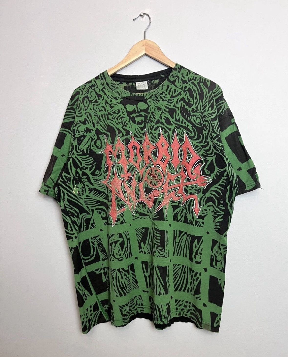 Vintage Rare Vintage 90s Morbid Angel Abominations Metal Band Tshirt Size US XL / EU 56 / 4 - 1 Thumbnail
