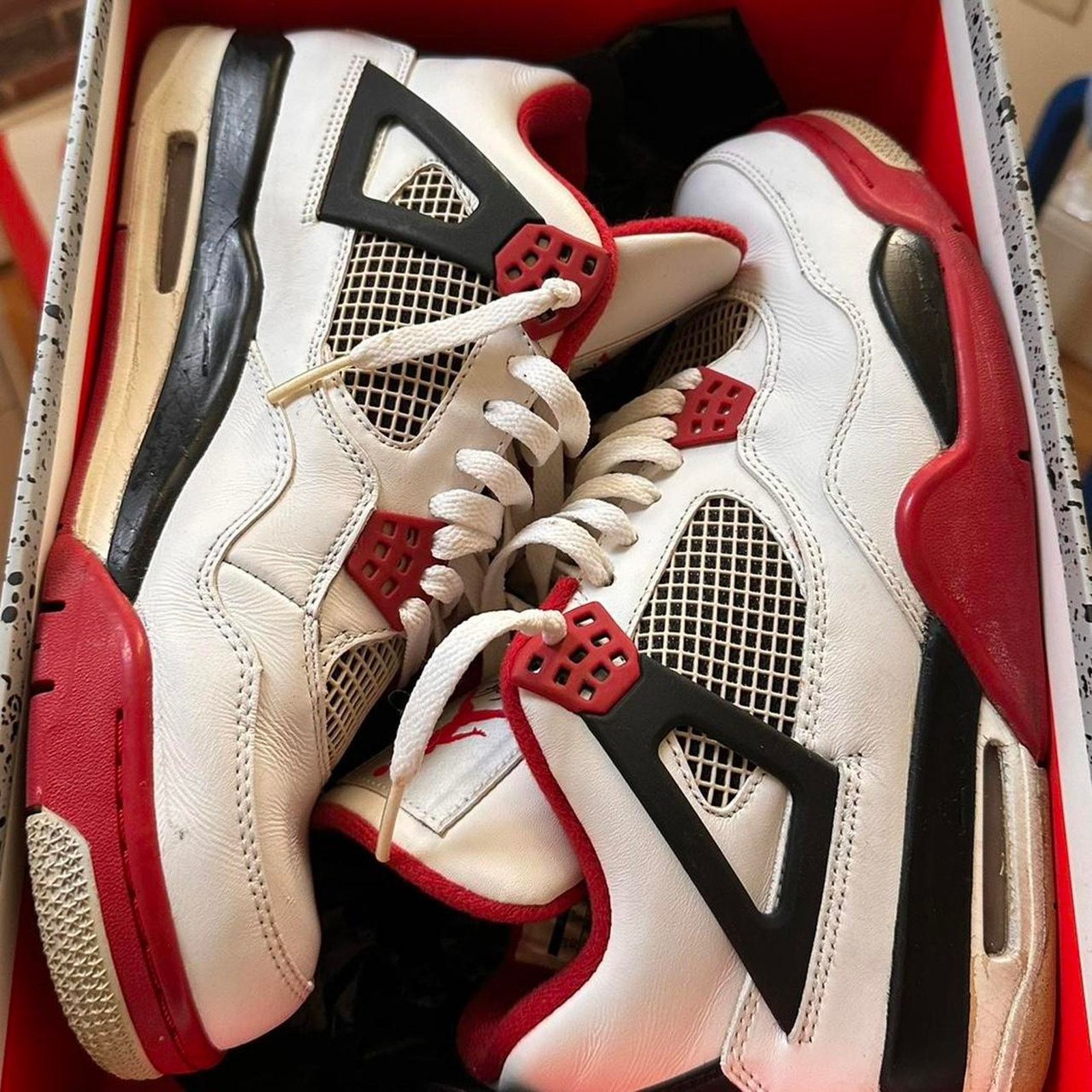 Jordan Brand × Nike Air Jordan 4 Retro Fire Red 2012 Size US 10 / EU 43 - 8 Thumbnail
