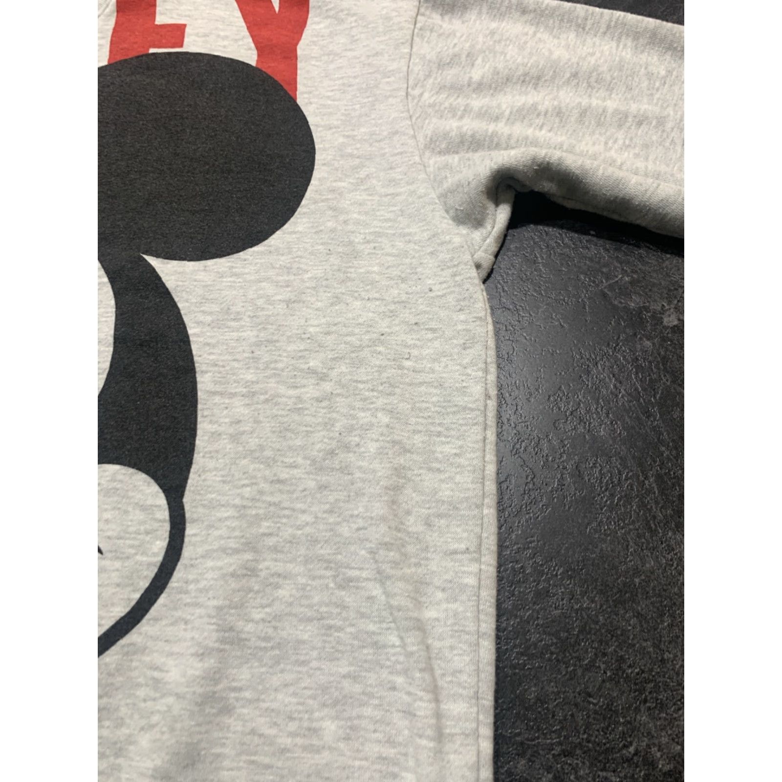 Disney Disney Mickey Mouse Graphic Print Sweatshirt 2XL Gray Long Sleeve - Red Writing Mens Size US XXL / EU 58 / 5 - 4 Thumbnail