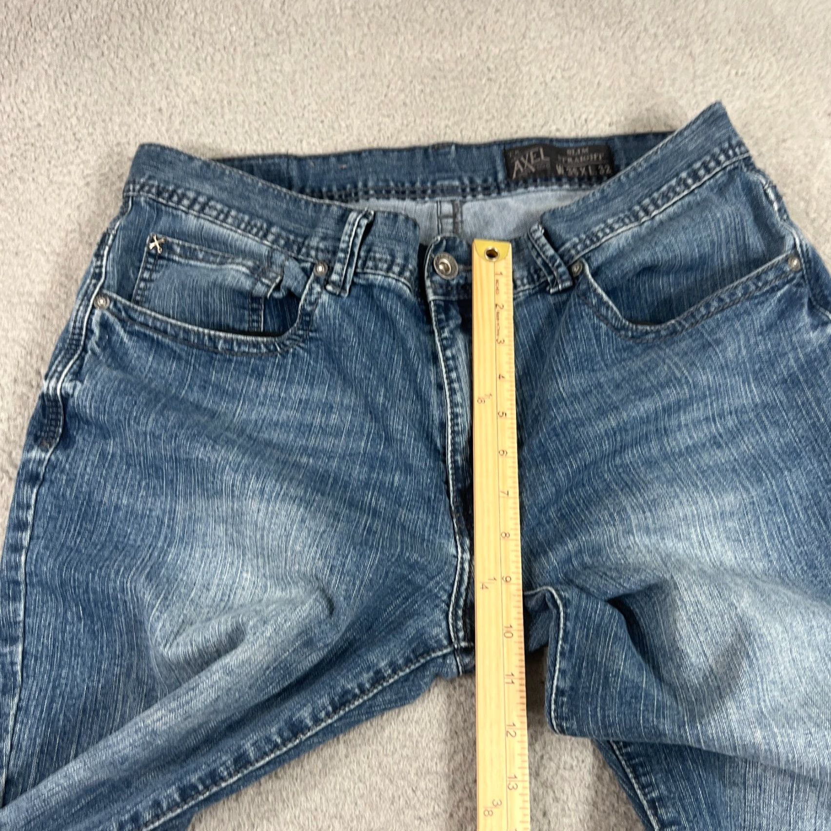 Vintage VINTAGE TK AXEL Men's Jeans Slim Straight Blue 36x32 Regular Denim 5-Pocket Stretch Casual Mens Size US 36 / EU 52 - 4 Thumbnail